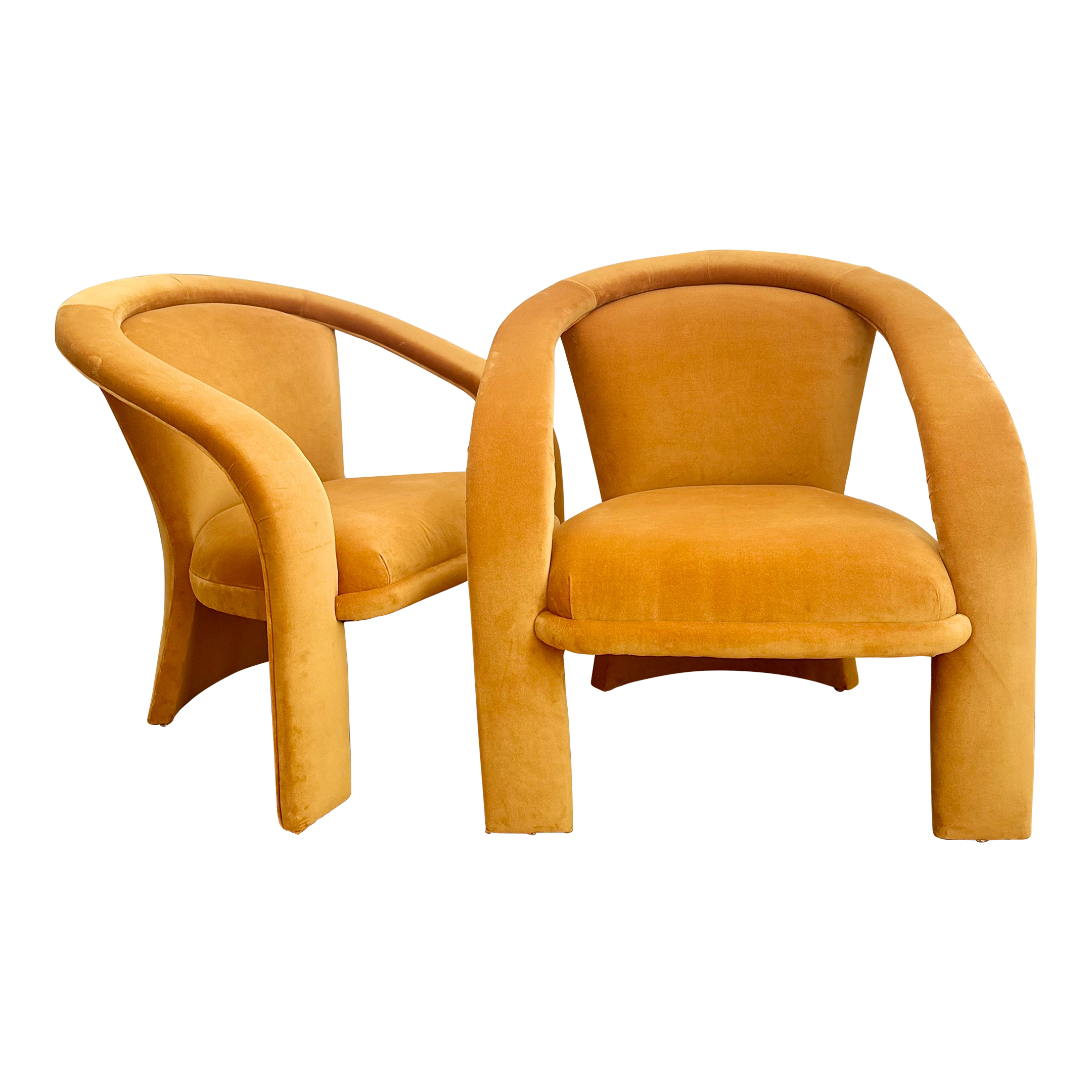 1990s Sculptural Lounge Chairs by Marge Carson - a pair – Moonpool