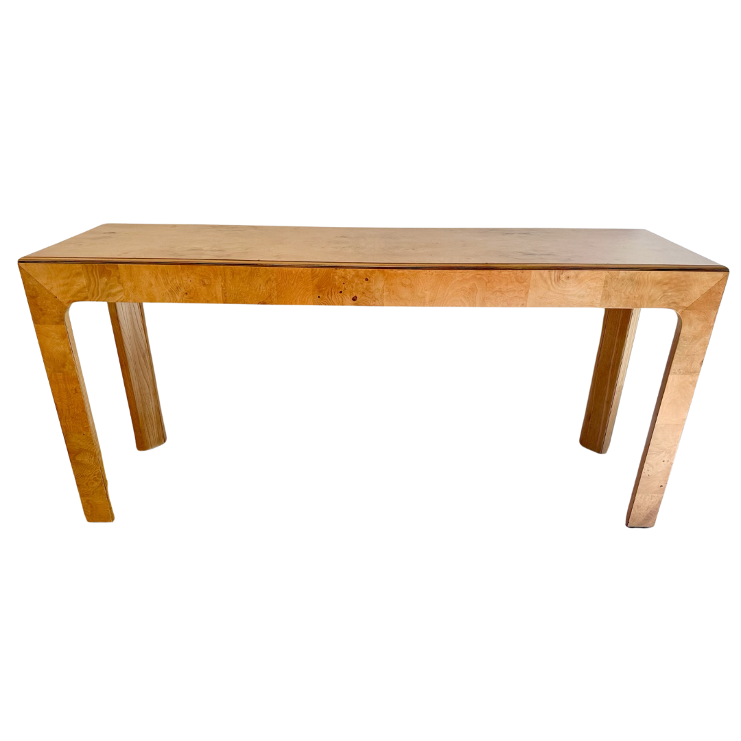 1980s Henredon 'Scene Two' Burlwood Console