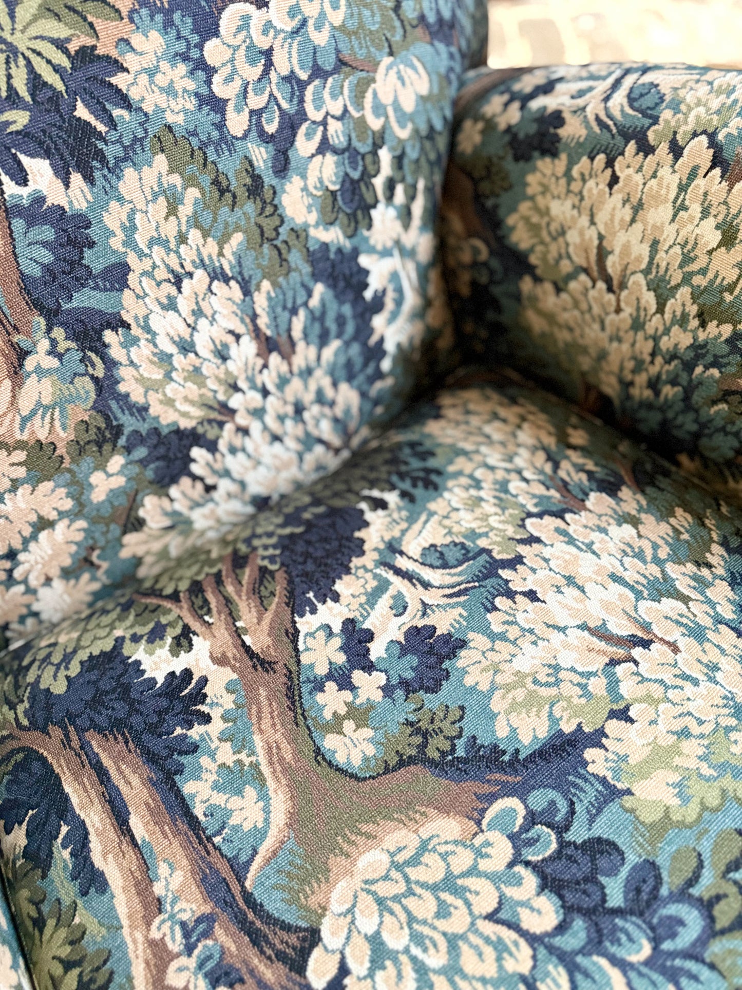 1980s Reupholstered Art Deco Style Club Chairs - a pair