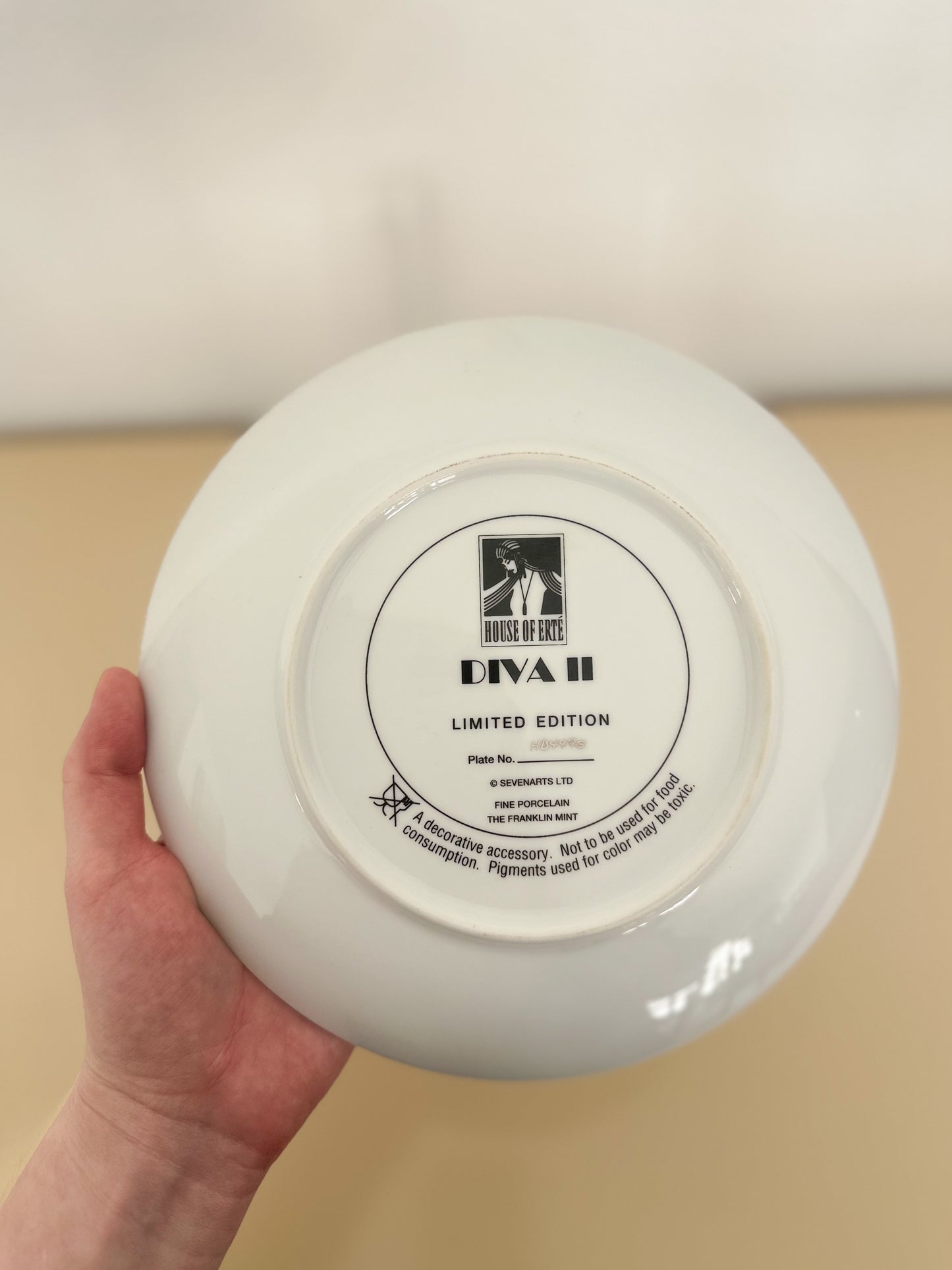 1990s Diva II Decorative Plate by House of Ertè