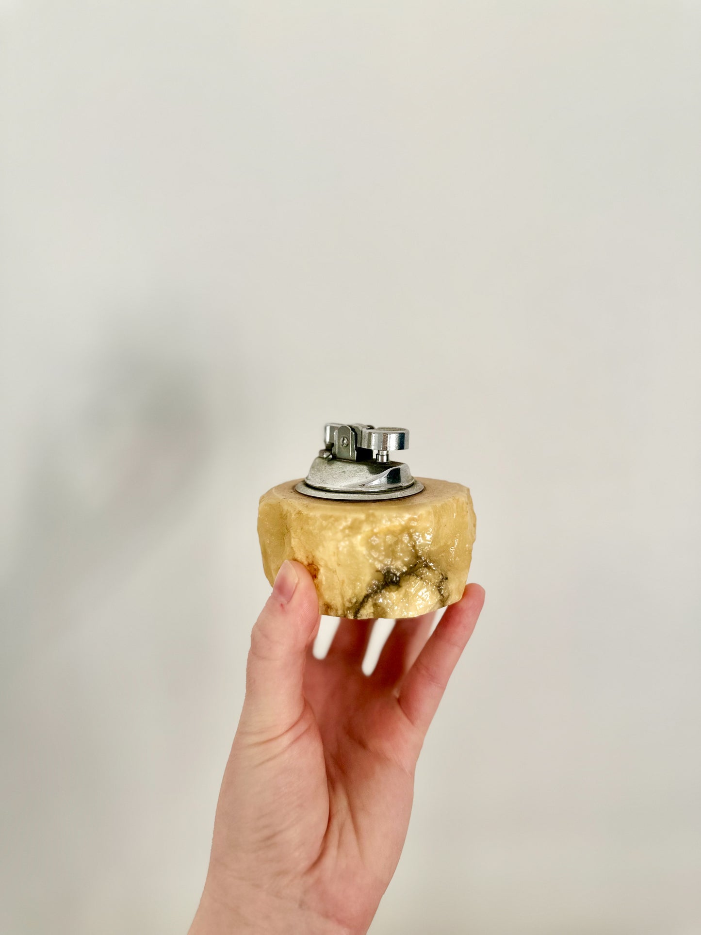 1970s Italian Alabaster Table Lighter