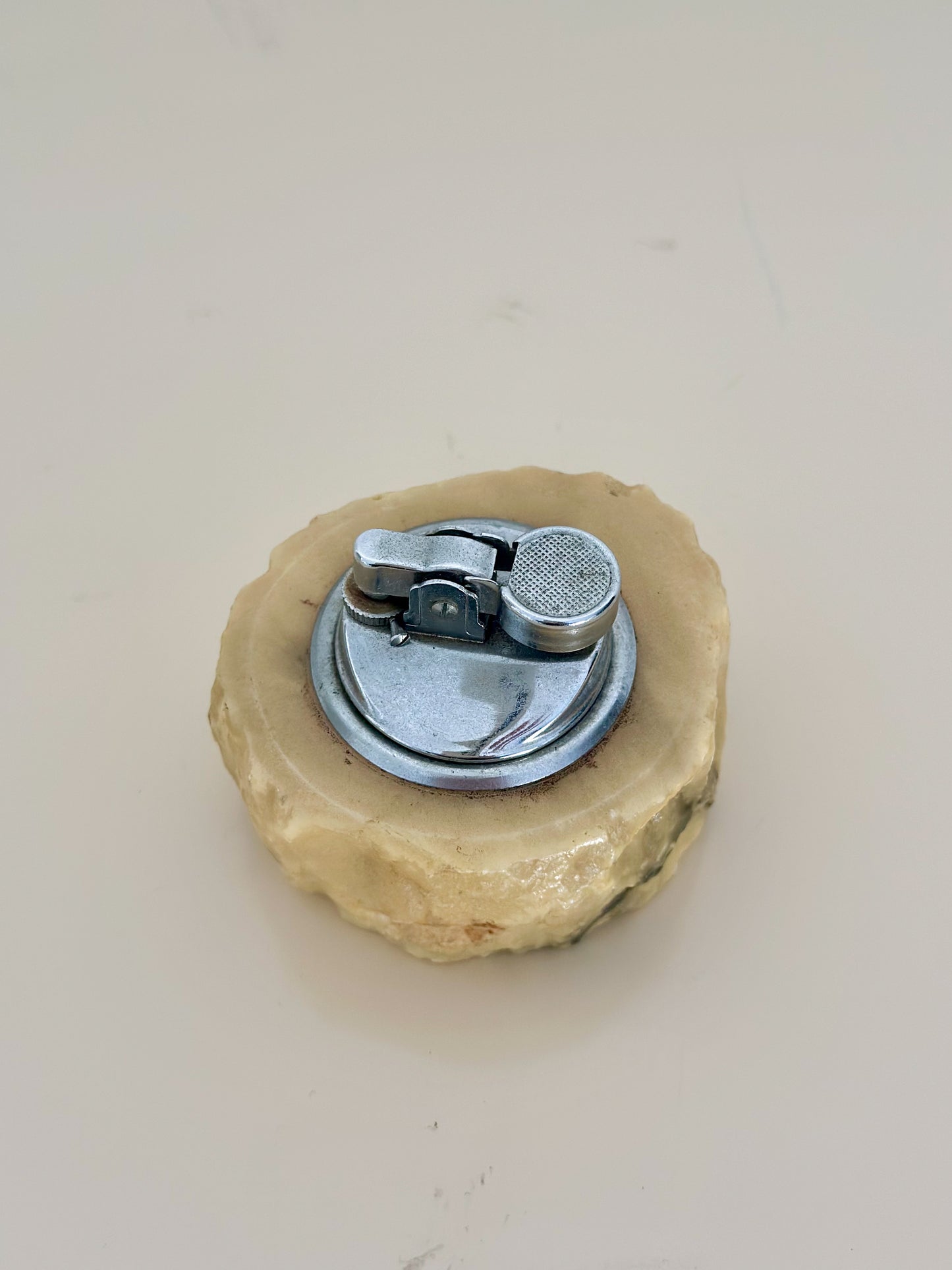 1970s Italian Alabaster Table Lighter