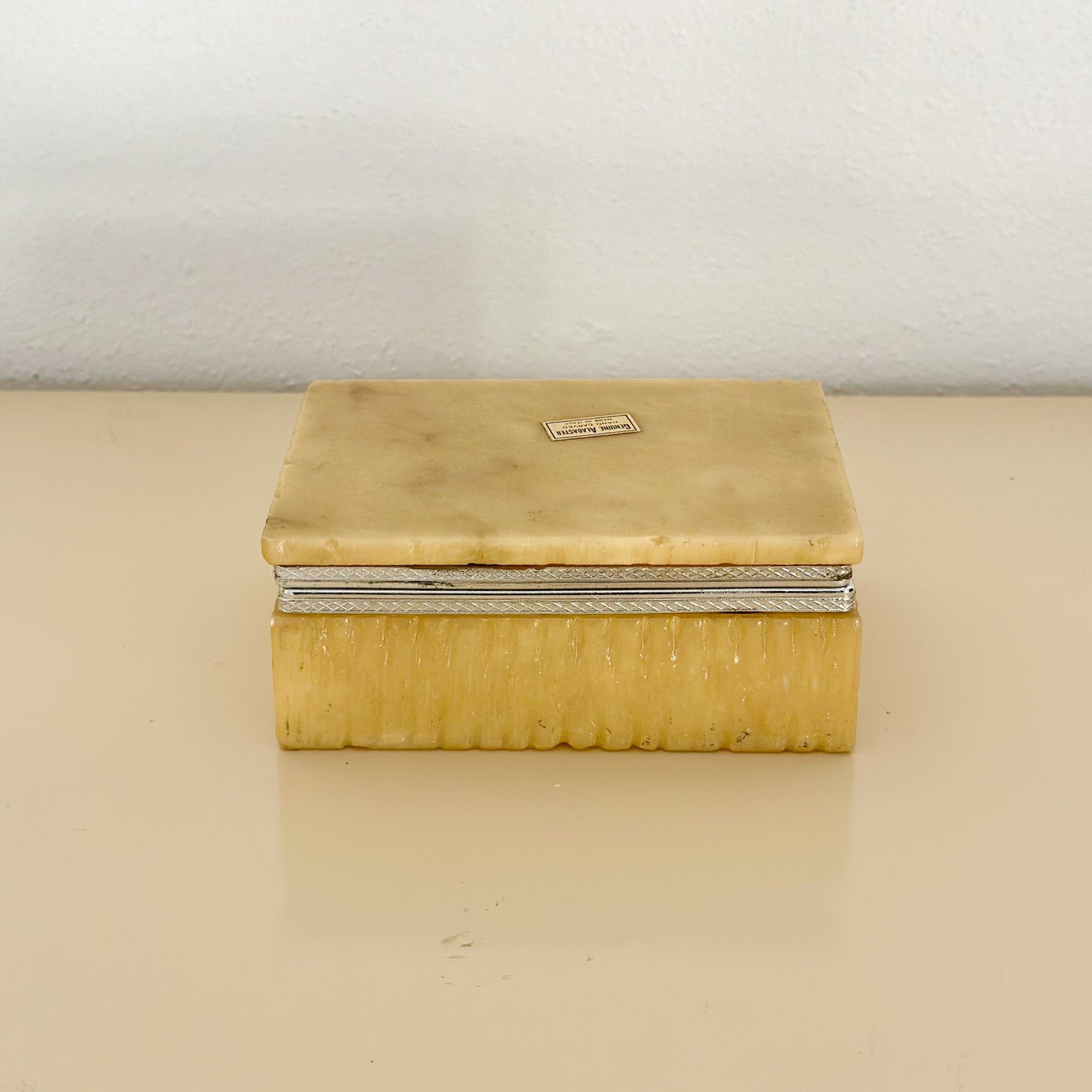 1970s Italian Alabaster Jewelry Box