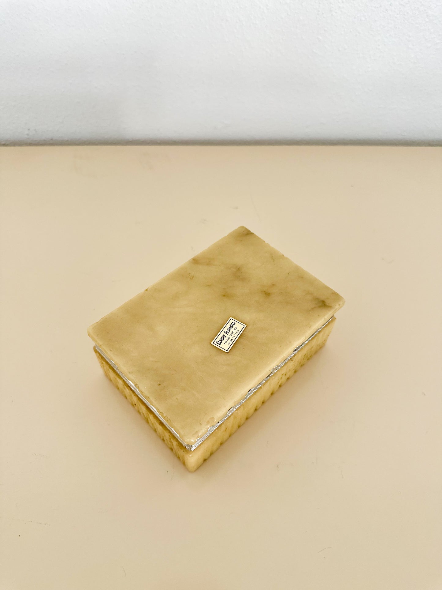 1970s Italian Alabaster Jewelry Box