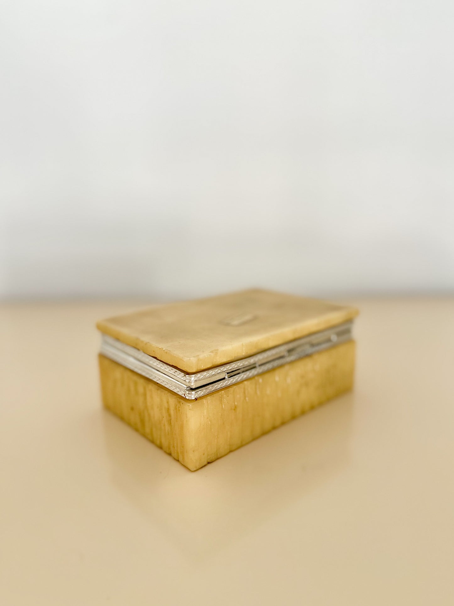 1970s Italian Alabaster Jewelry Box