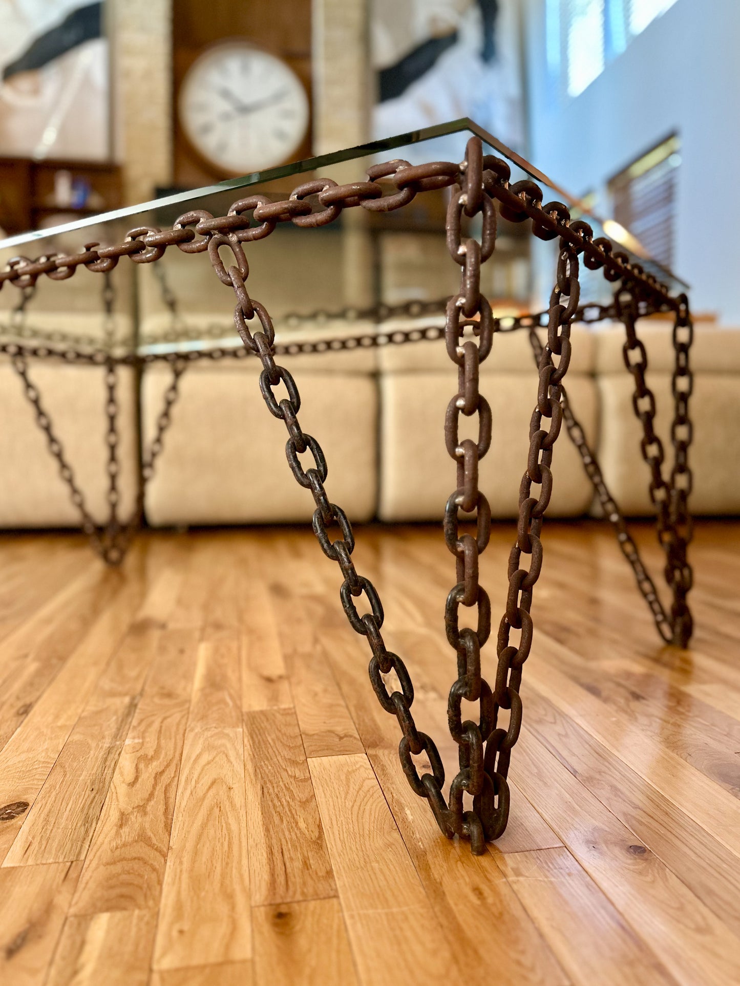Vintage Studio-Made Chain Link Coffee Table