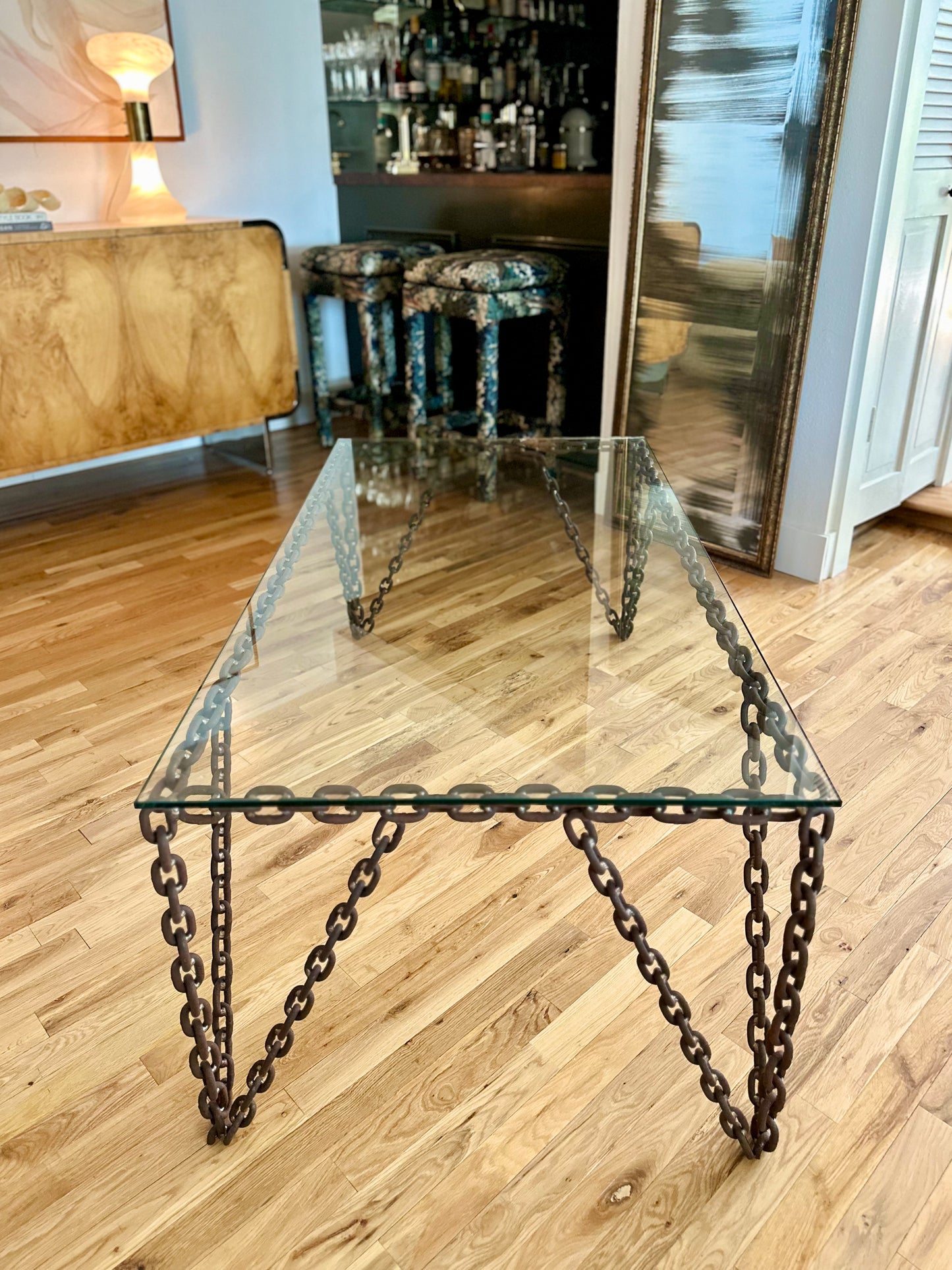 Vintage Studio-Made Chain Link Coffee Table