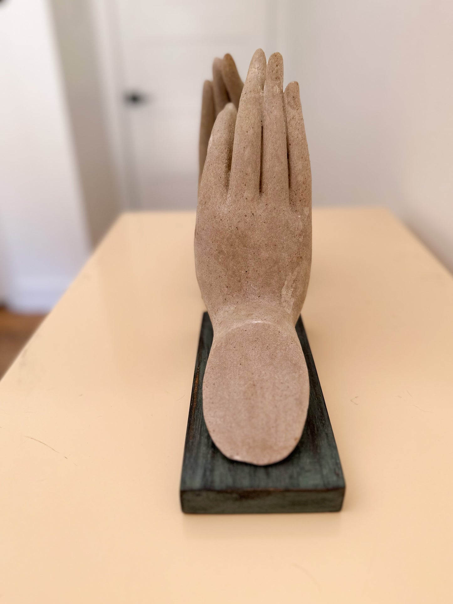 1980s Composite Hand Sculptures / Bookends