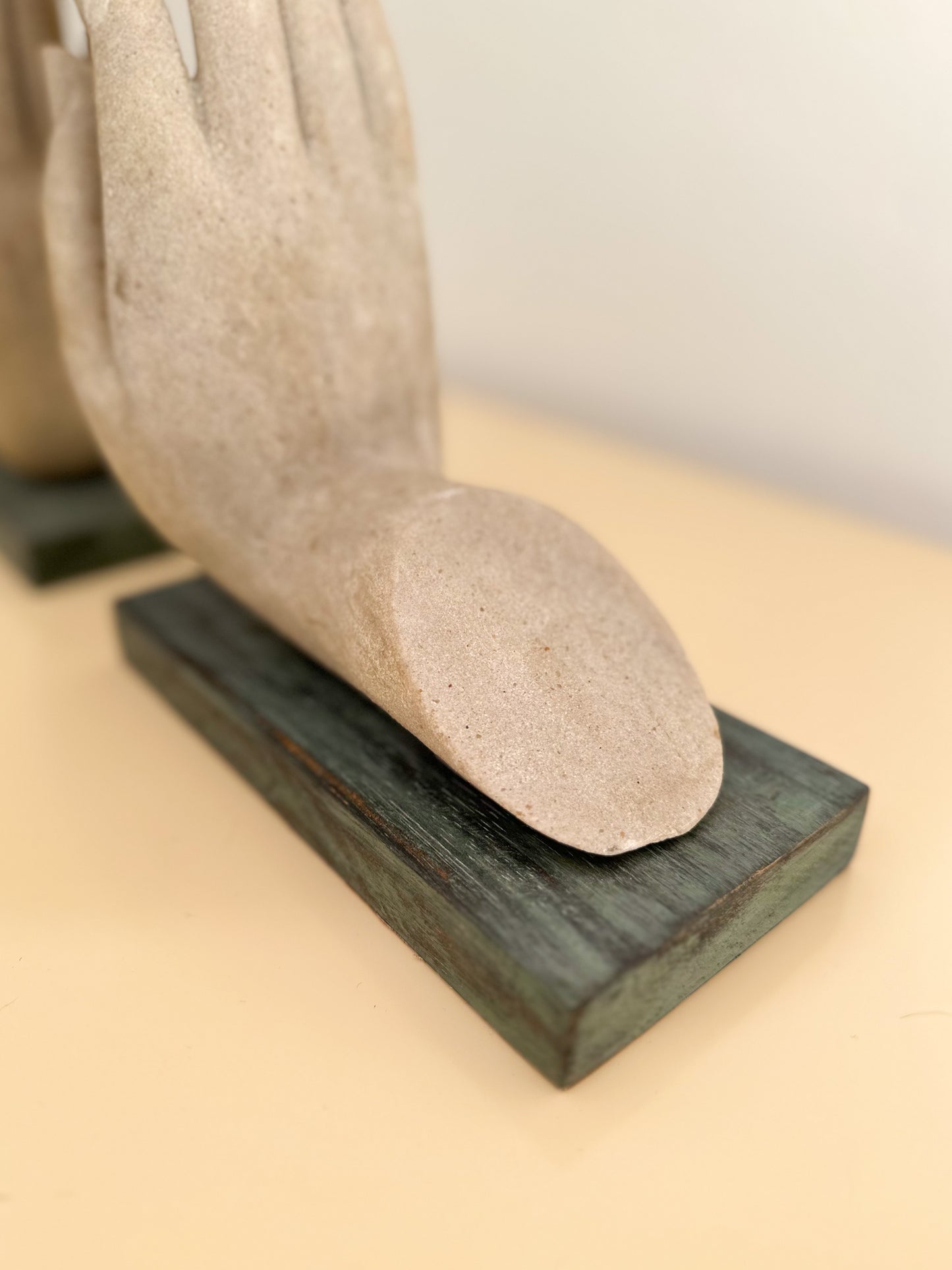 1980s Composite Hand Sculptures / Bookends