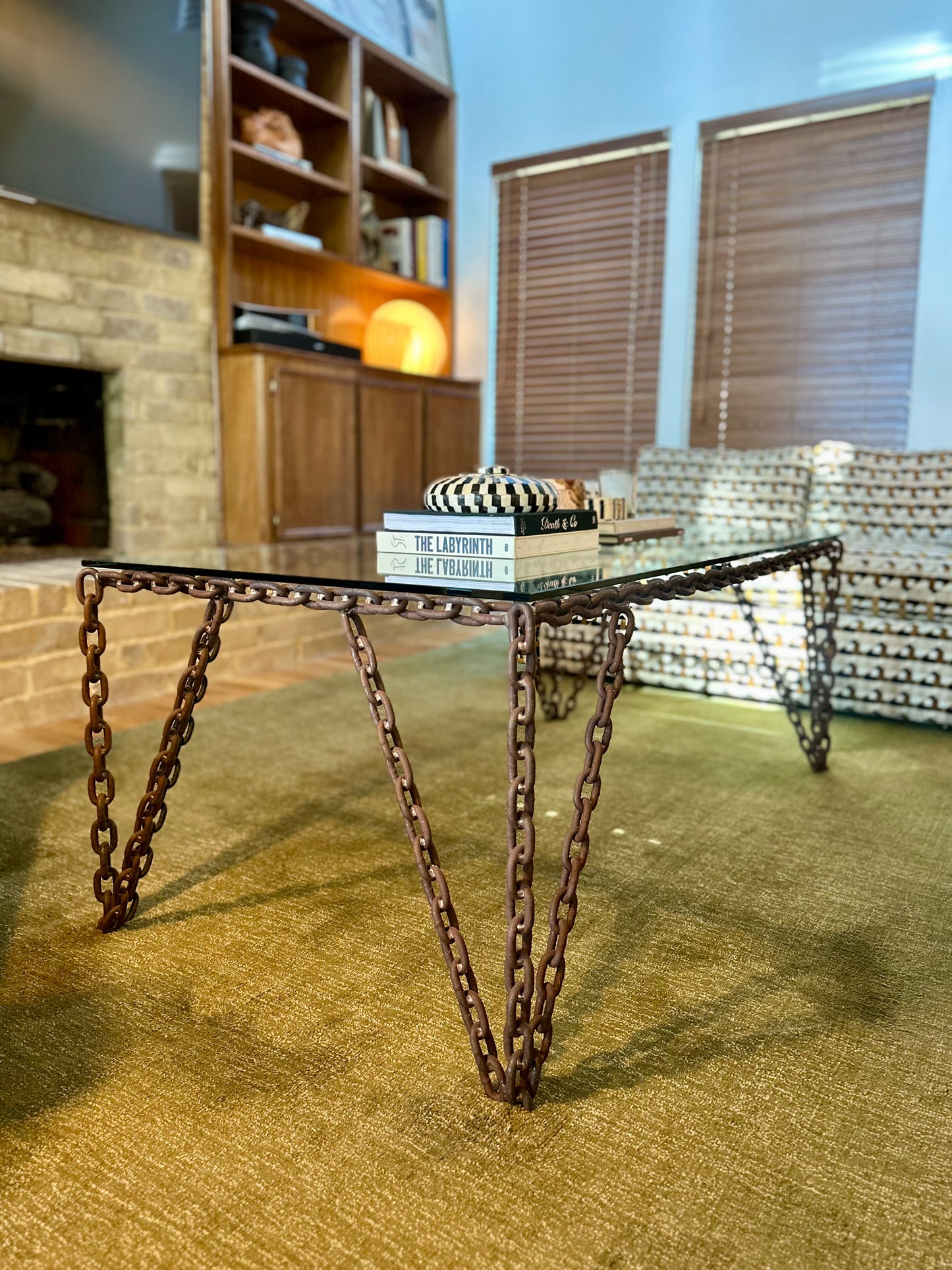 Vintage Studio-Made Chain Link Coffee Table
