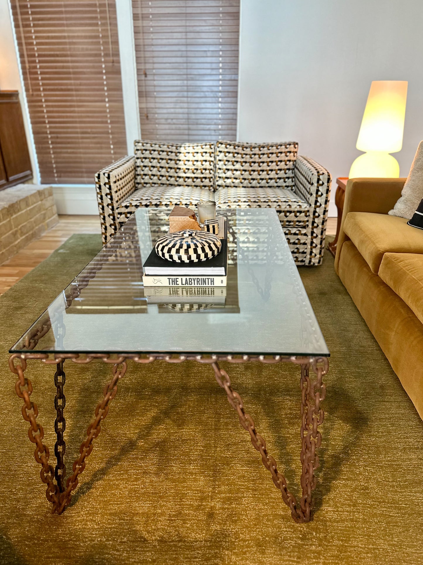 Vintage Studio-Made Chain Link Coffee Table