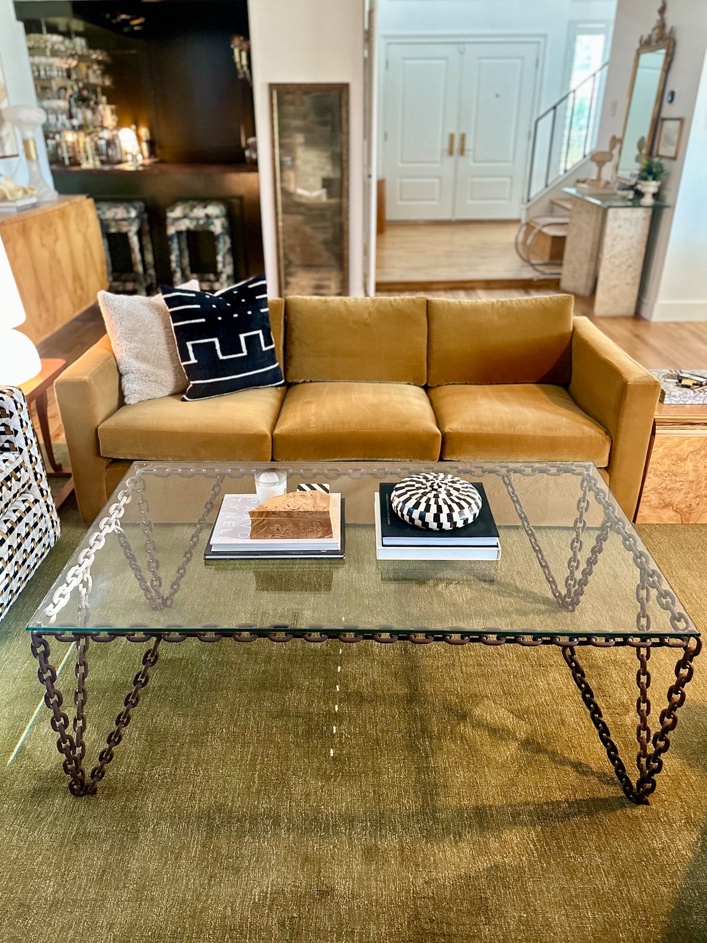 Vintage Studio-Made Chain Link Coffee Table