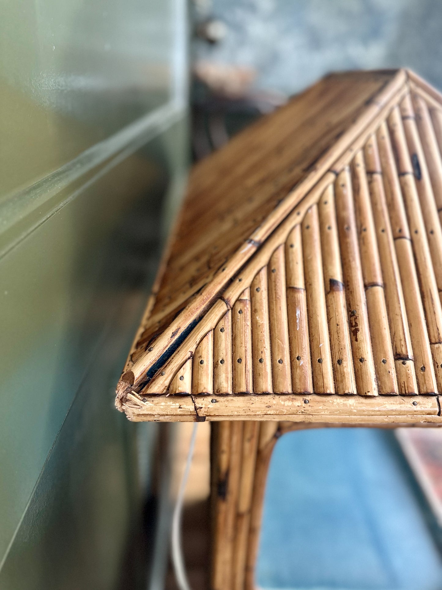 1950s Pagoda Style Split Bamboo Aquarium