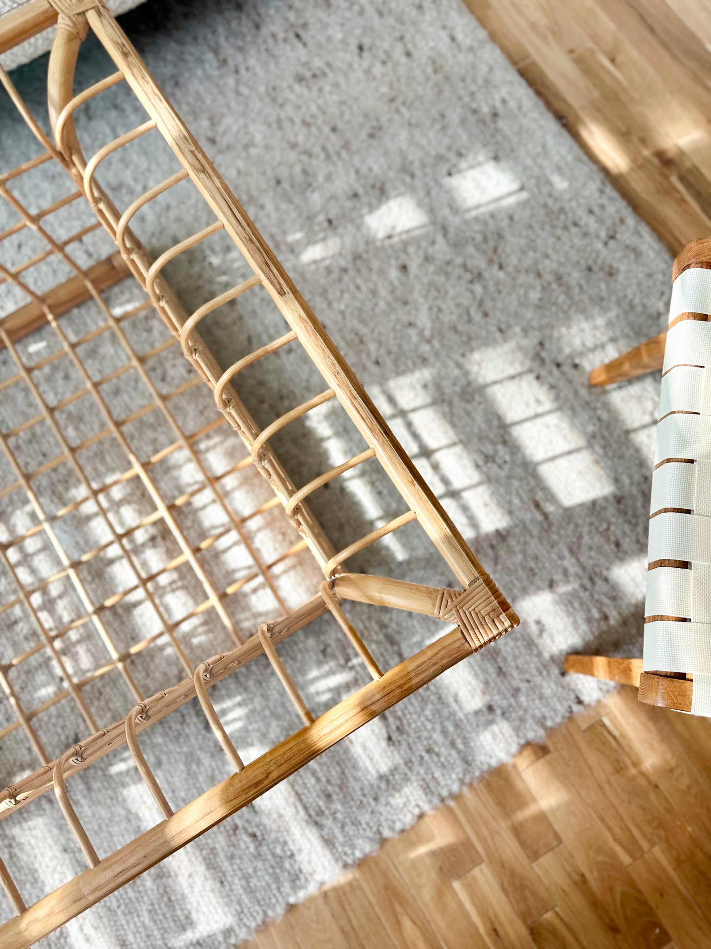 1980s Coastal Modern Bamboo Coffee Table