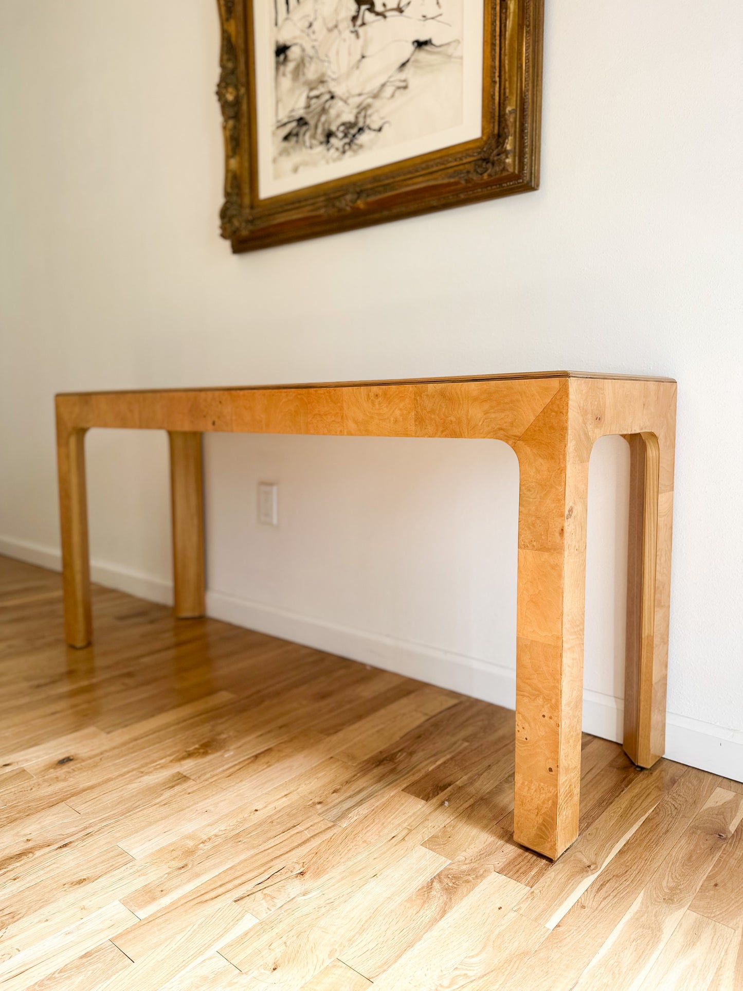 1980s Henredon 'Scene Two' Burlwood Console