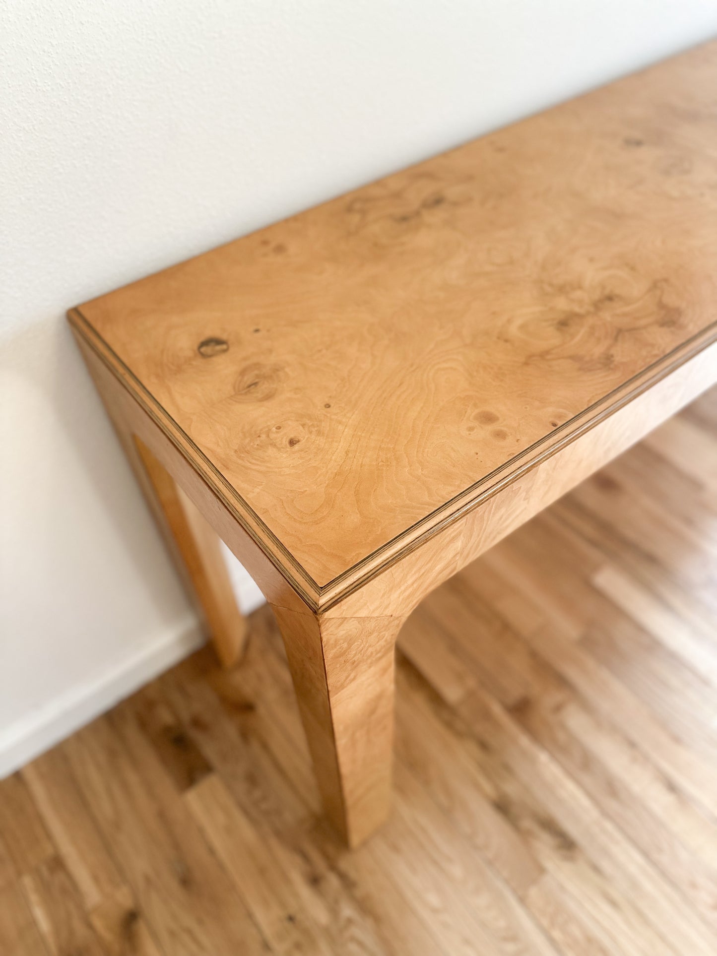 1980s Henredon 'Scene Two' Burlwood Console