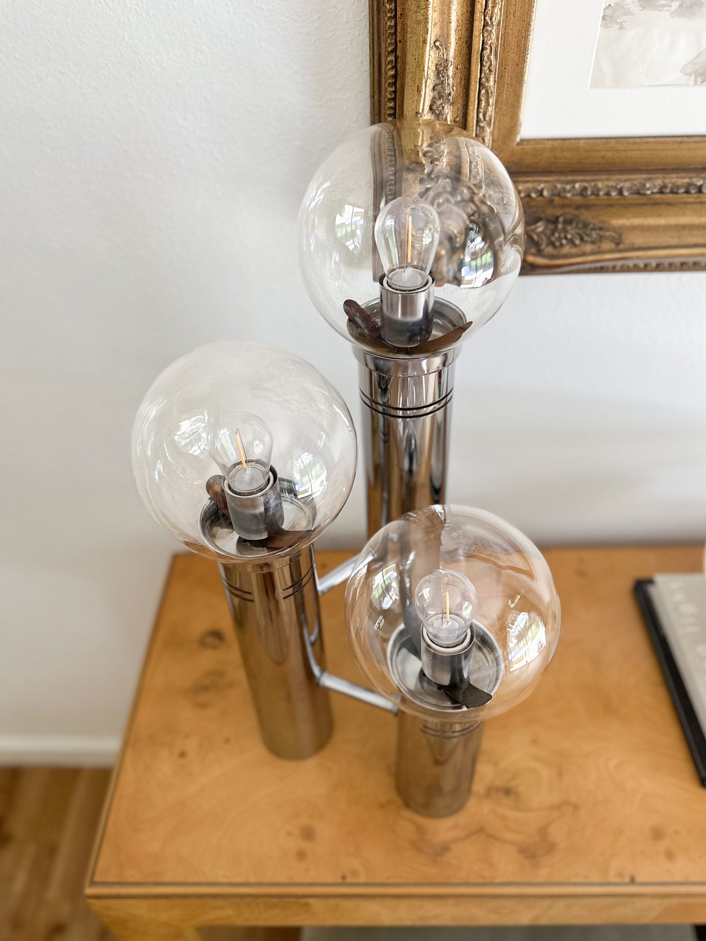1960s Atomic Style Chrome Table Lamp