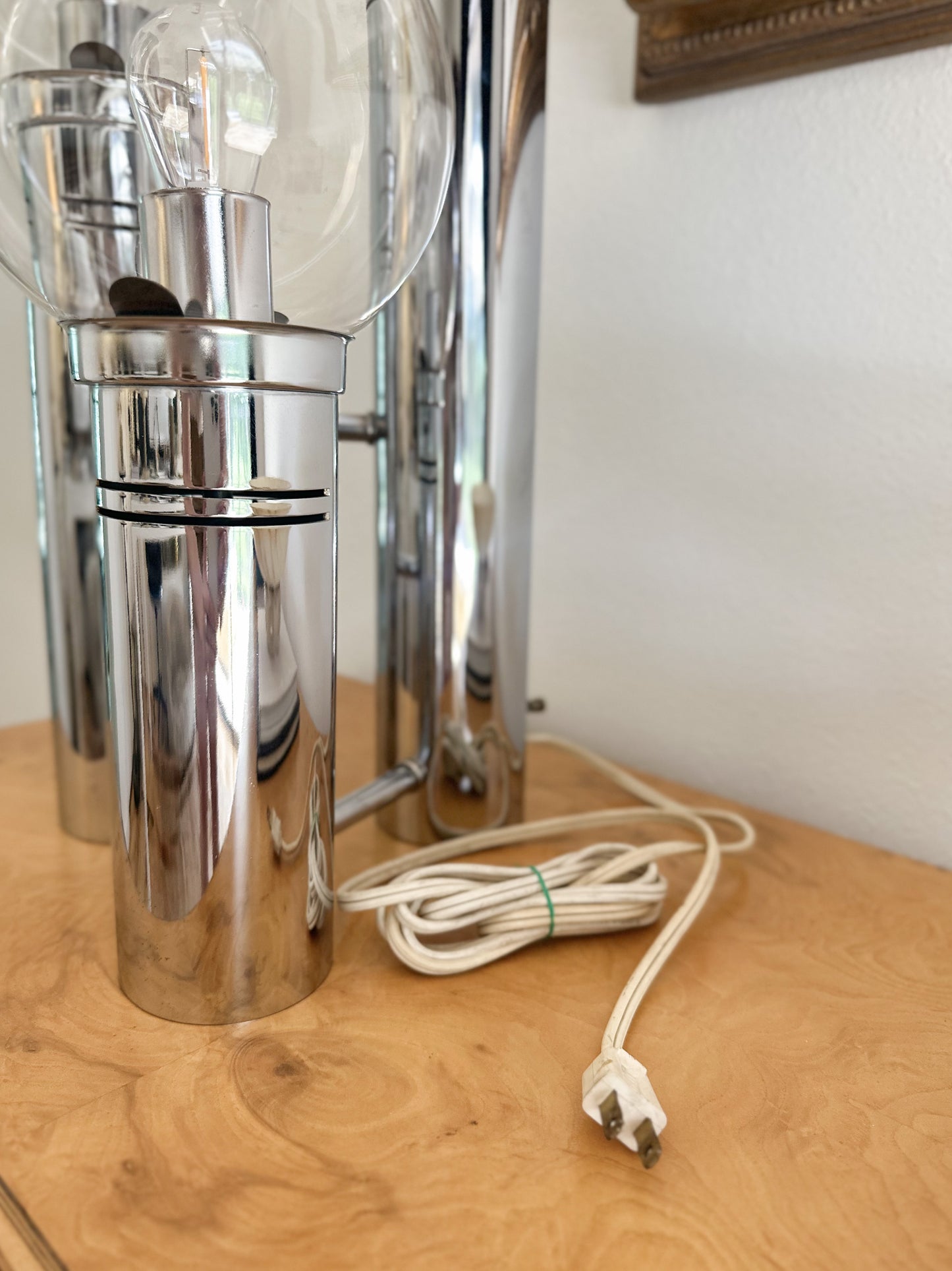 1960s Atomic Style Chrome Table Lamp