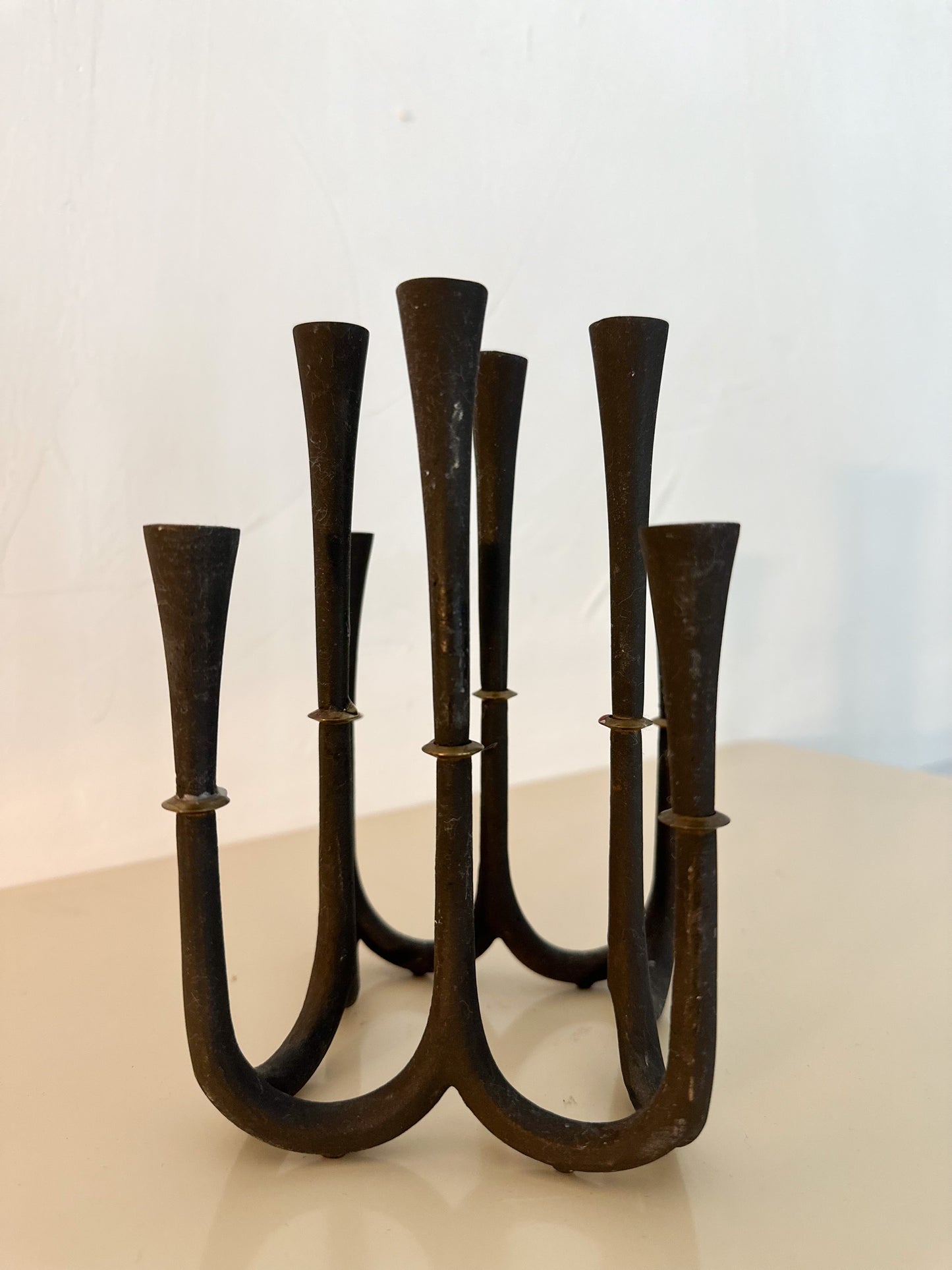 1960s MCM Danish Dansk Iron Candelabra