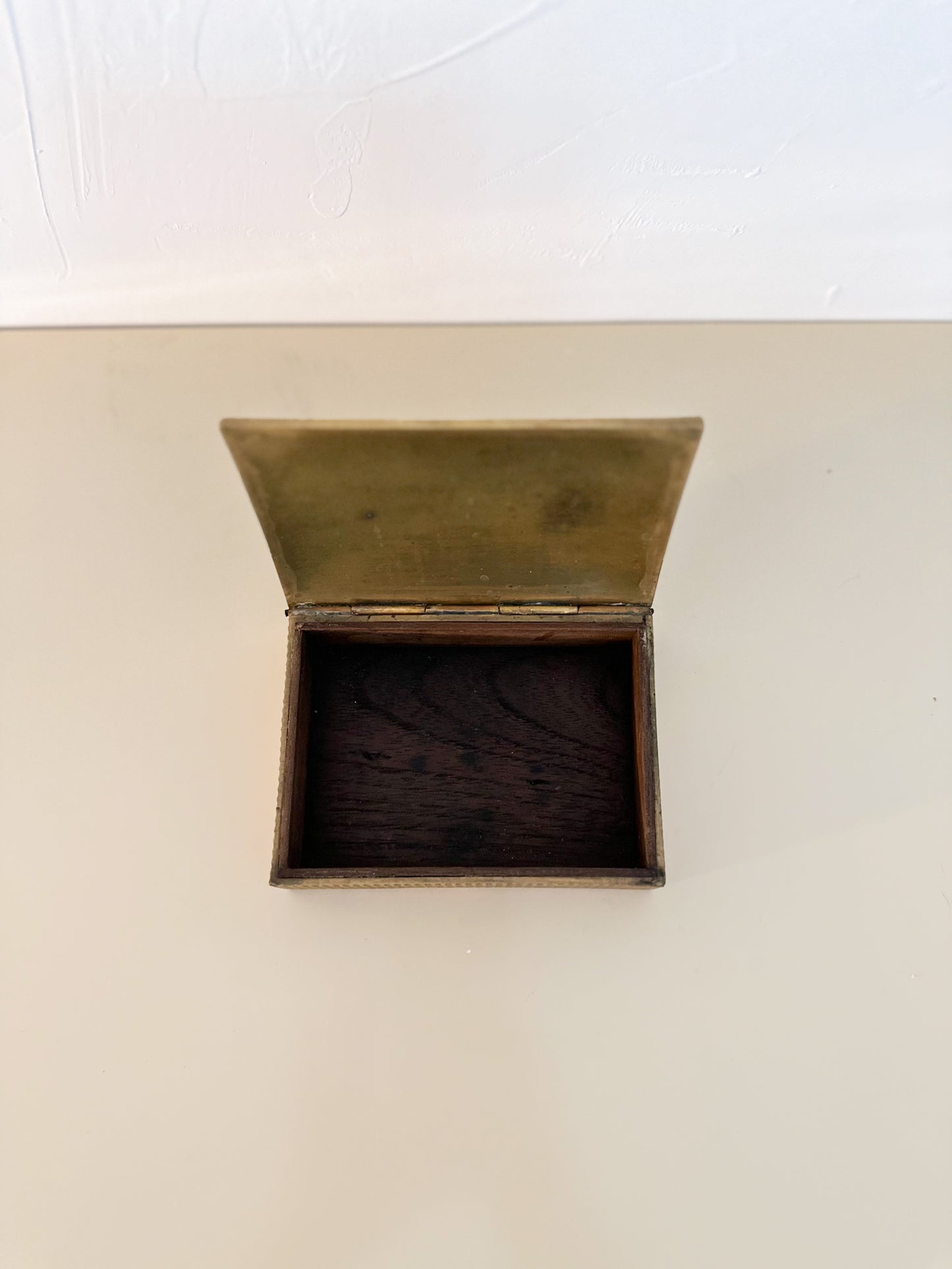 Textured Brass Trinket Box