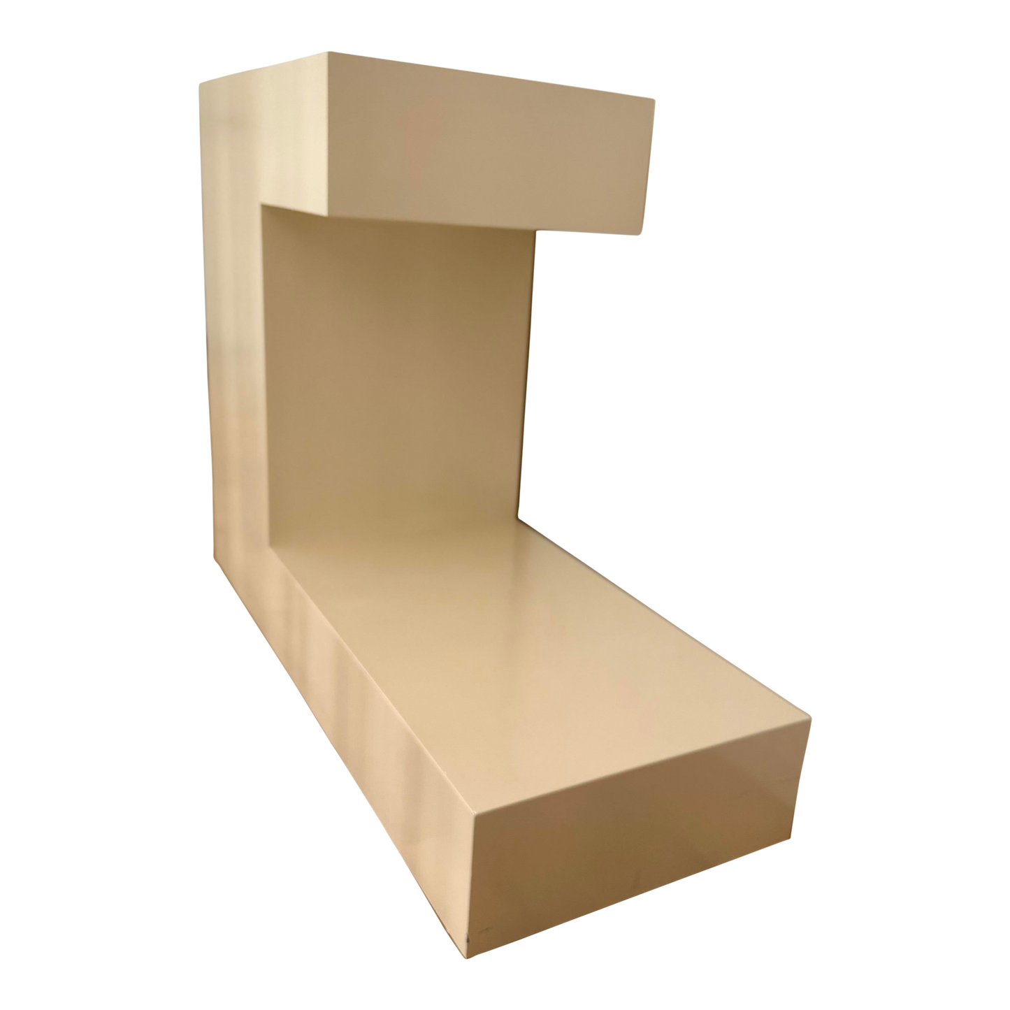 1980's Ivory Lacquered Two-Tiered Display Stand