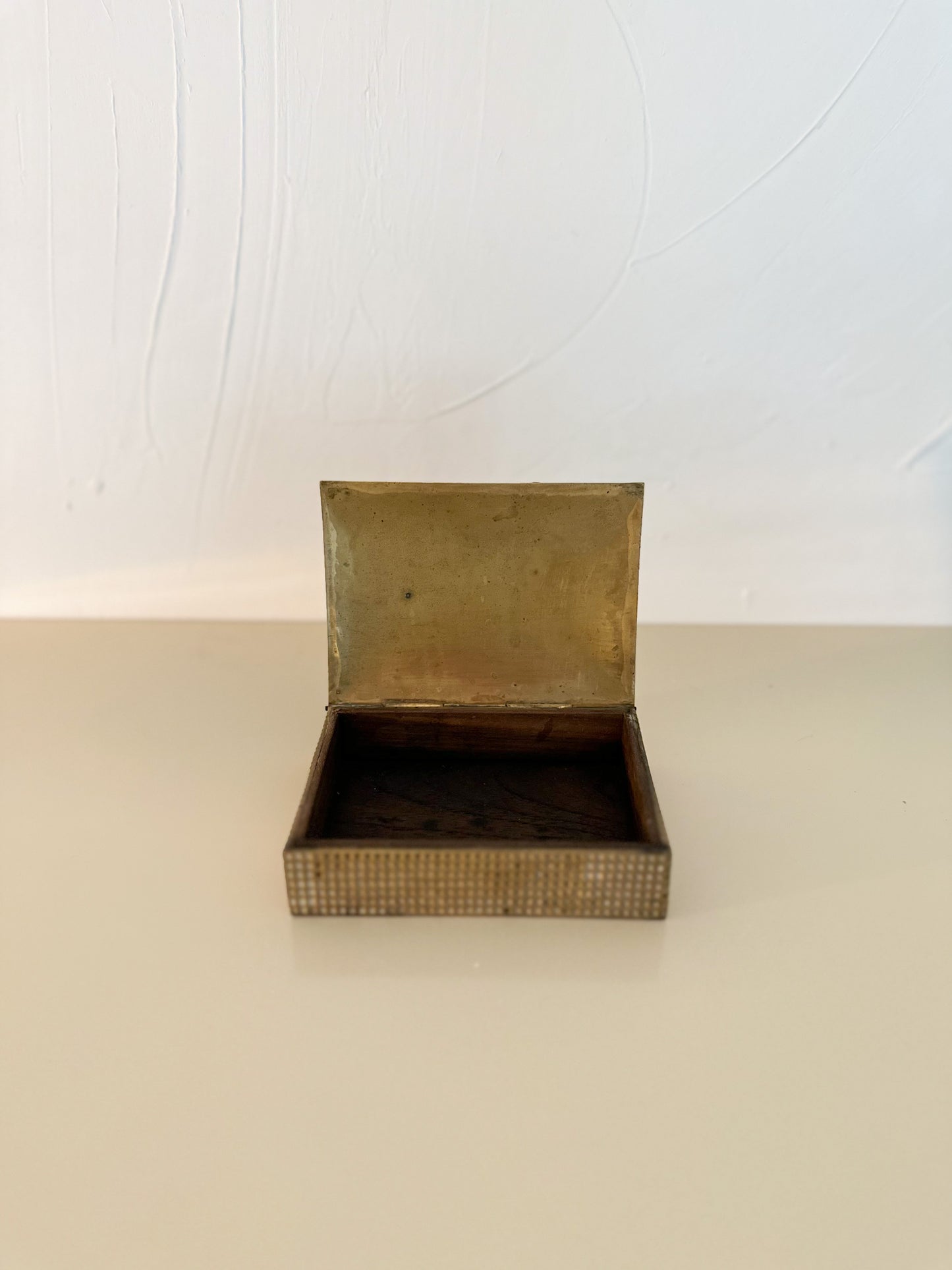 Textured Brass Trinket Box