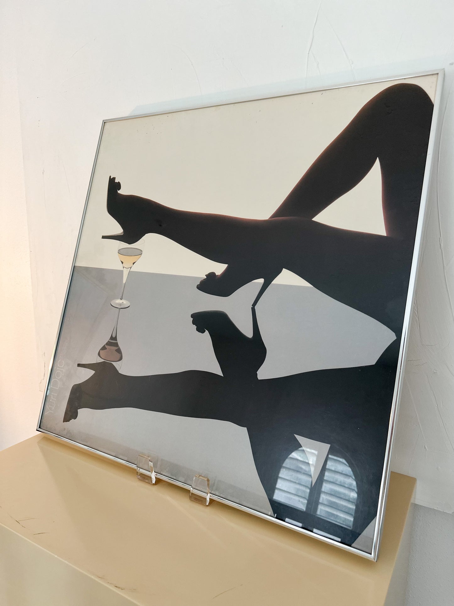1980s "Champagne & Leg" Framed Poster by Yuri Dojc