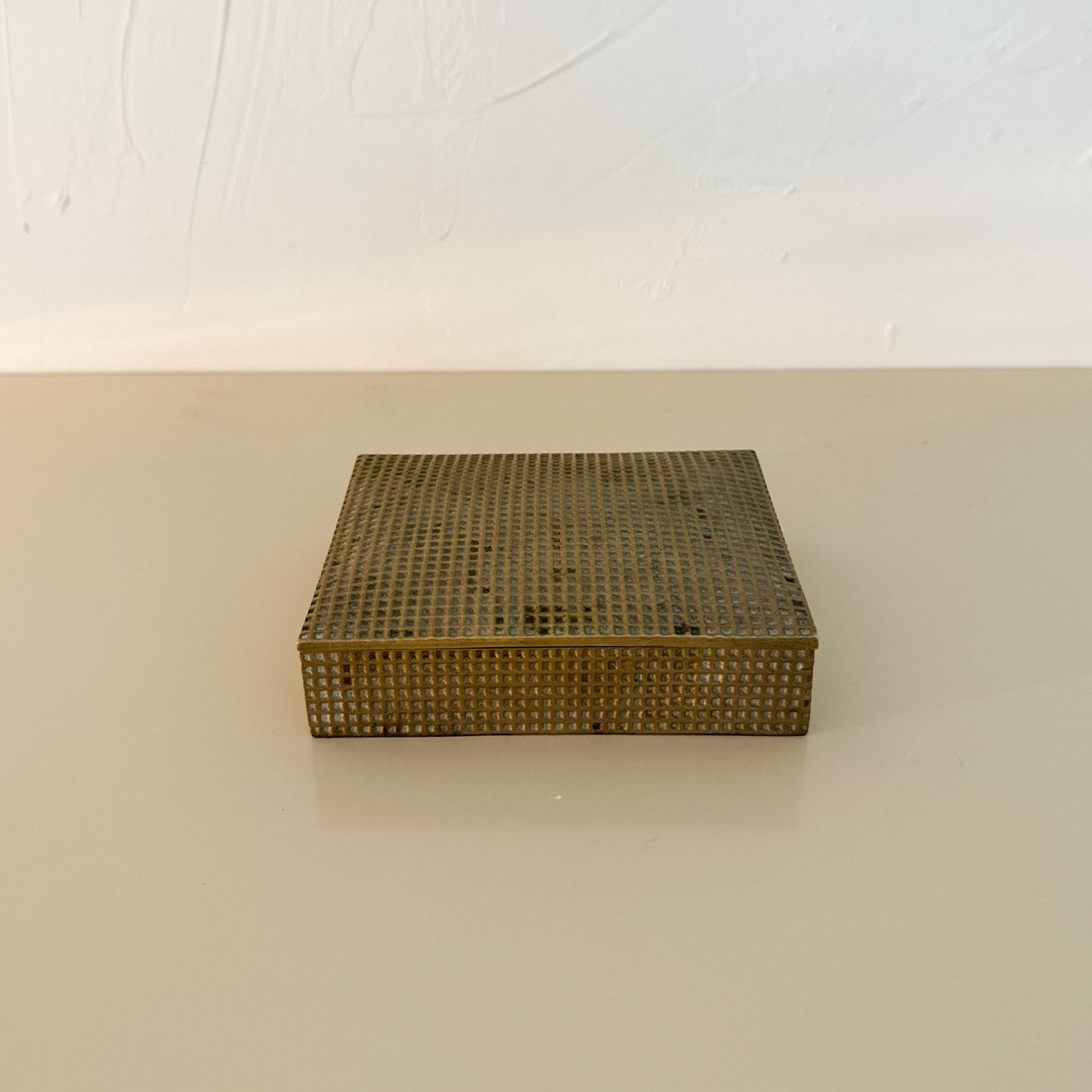 Textured Brass Trinket Box
