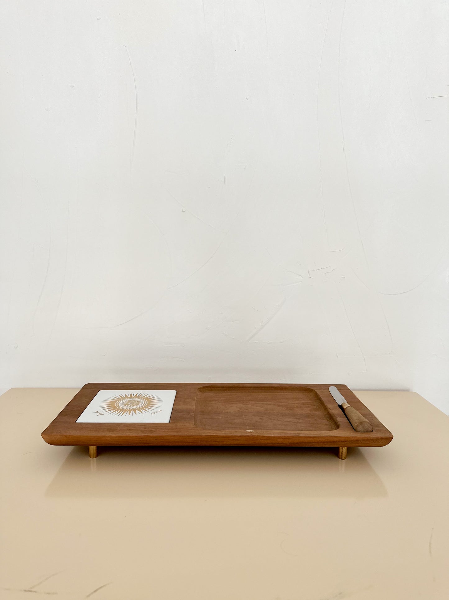 1960s MCM Georges Briard Teak Cheese Board