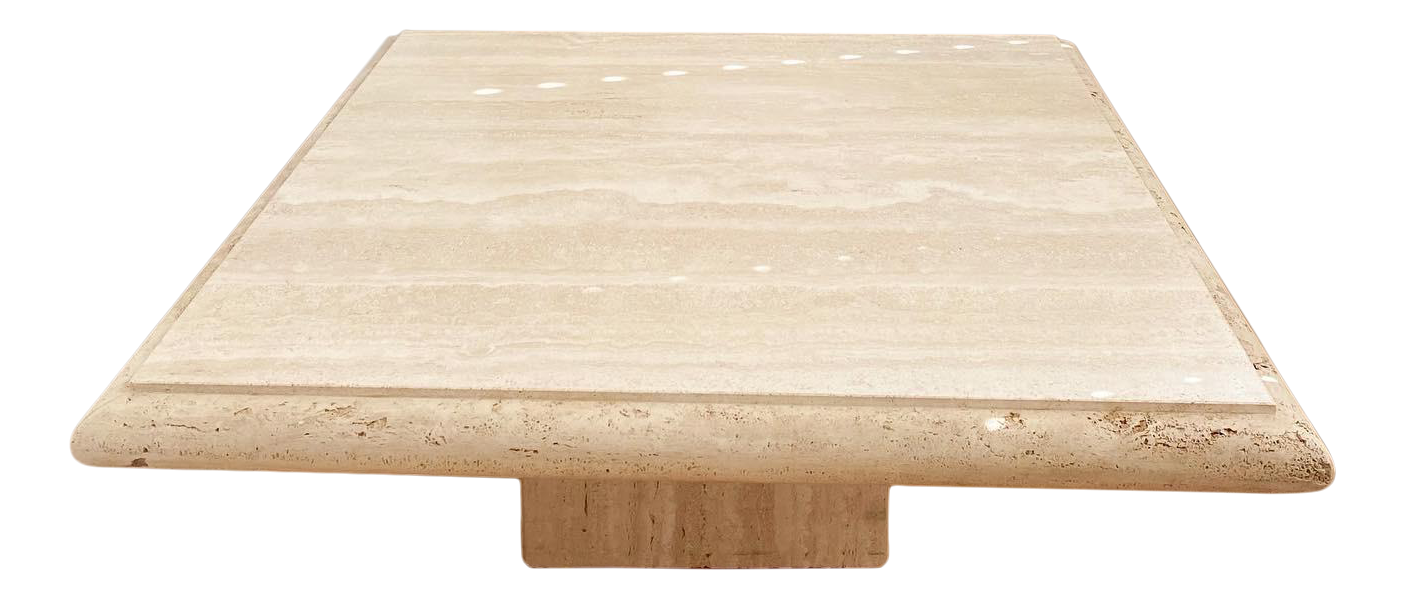Vintage Italian Travertine Coffee Table