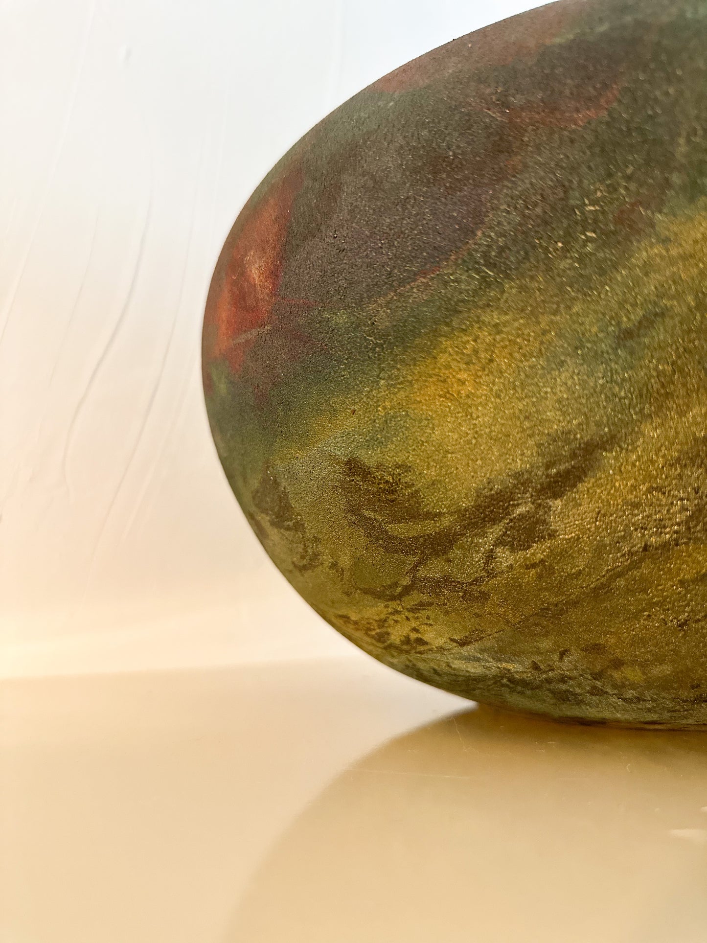 1990s Tony Evans Signed Raku Fired Earthenware Vase