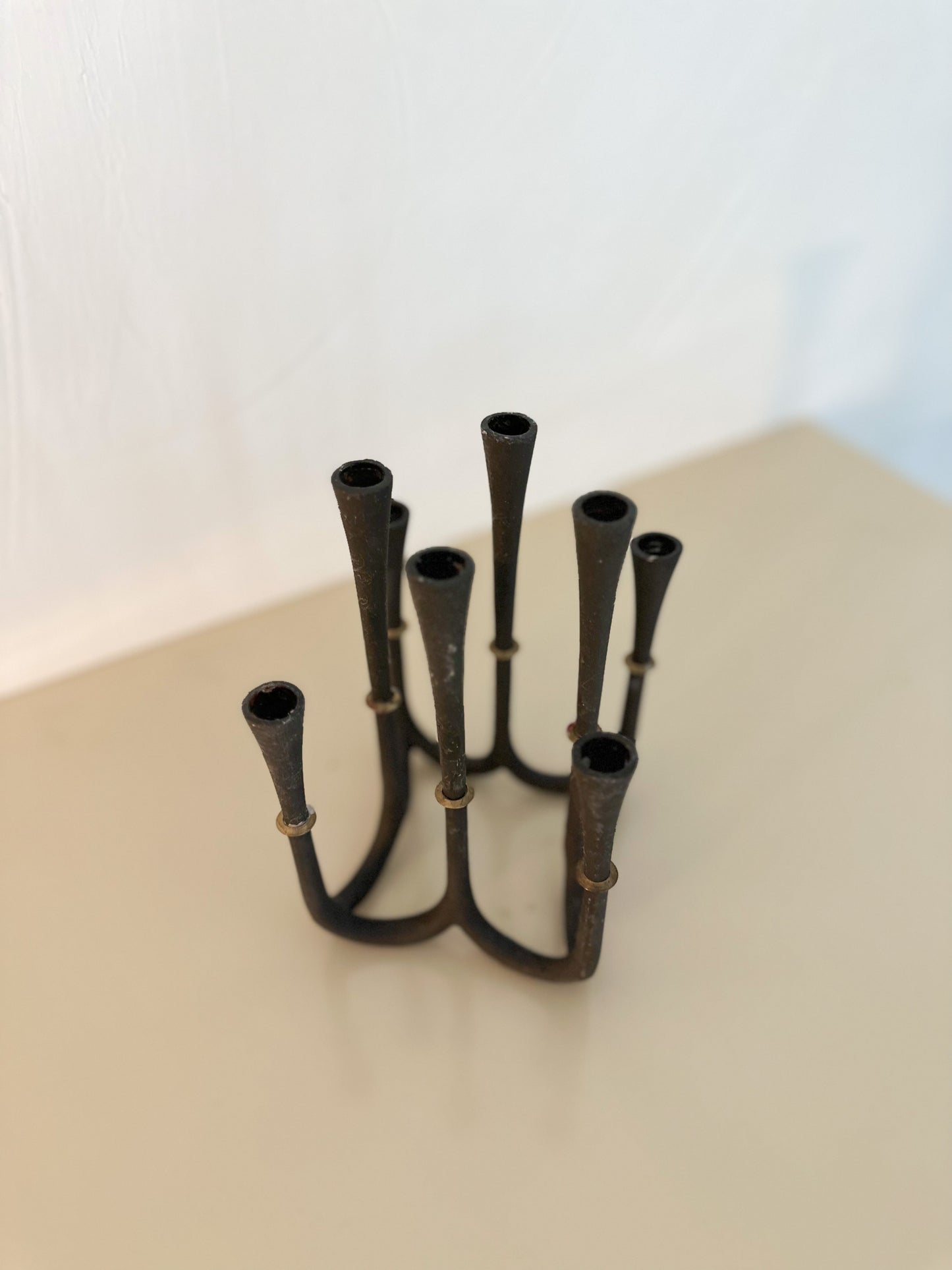 1960s MCM Danish Dansk Iron Candelabra
