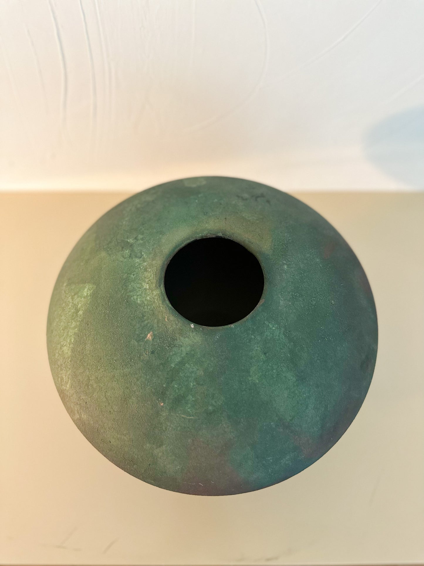 1990s Tony Evans Signed Raku Fired Earthenware Vase