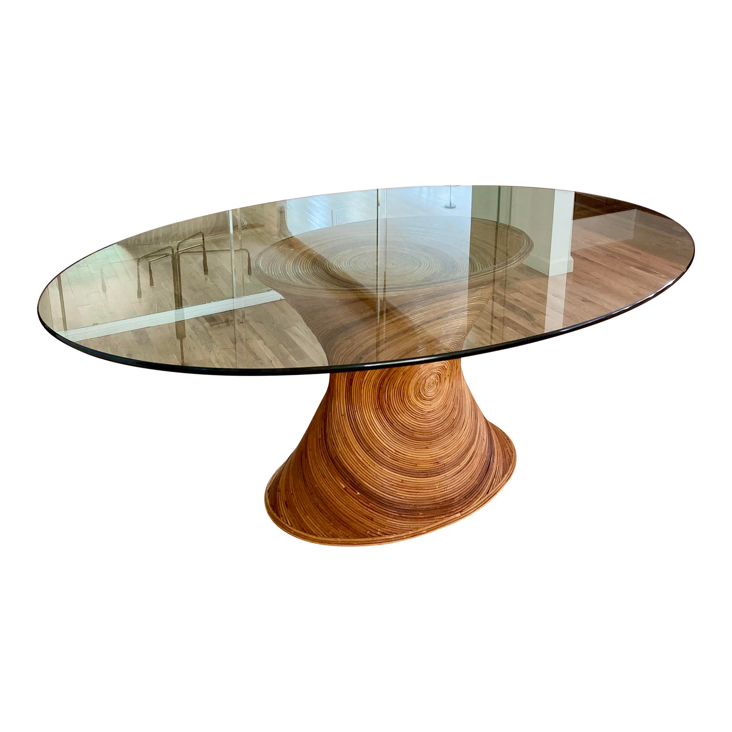 1970s Sculptural Pencil Reed Dining Table