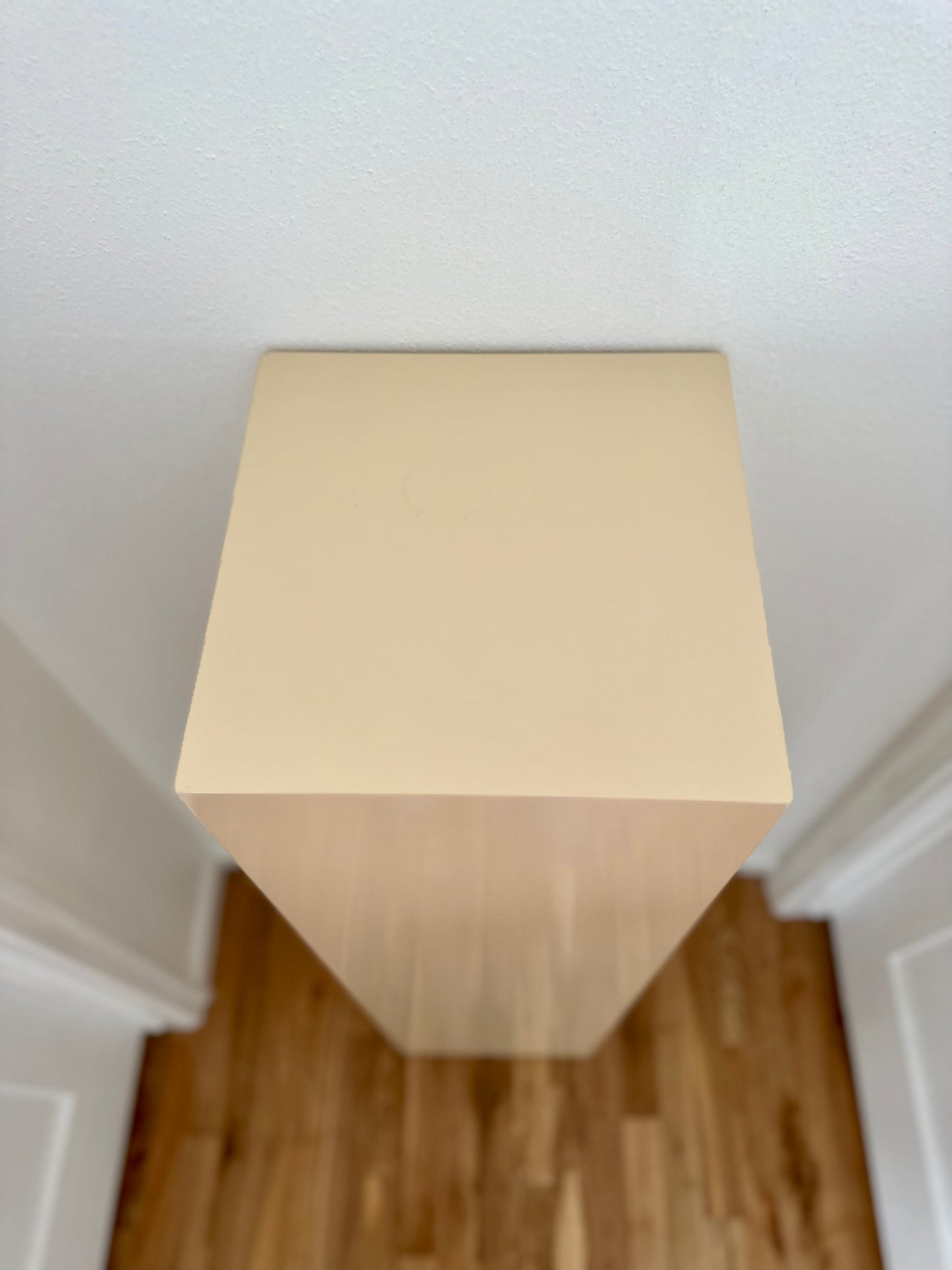 1980's Ivory Lacquered Pedestal