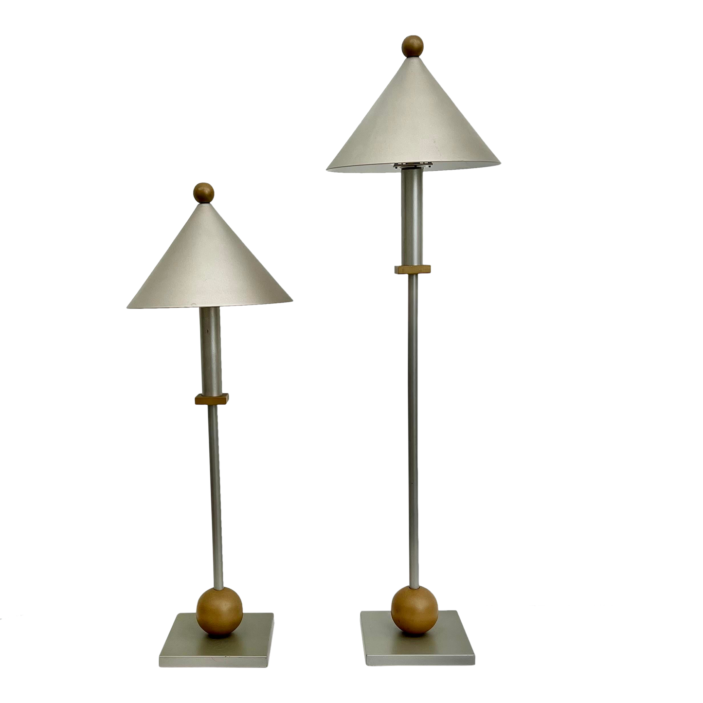 1987 Memphis Style Robert Sonneman for Kovacs Buffet Lamps - Set of 2