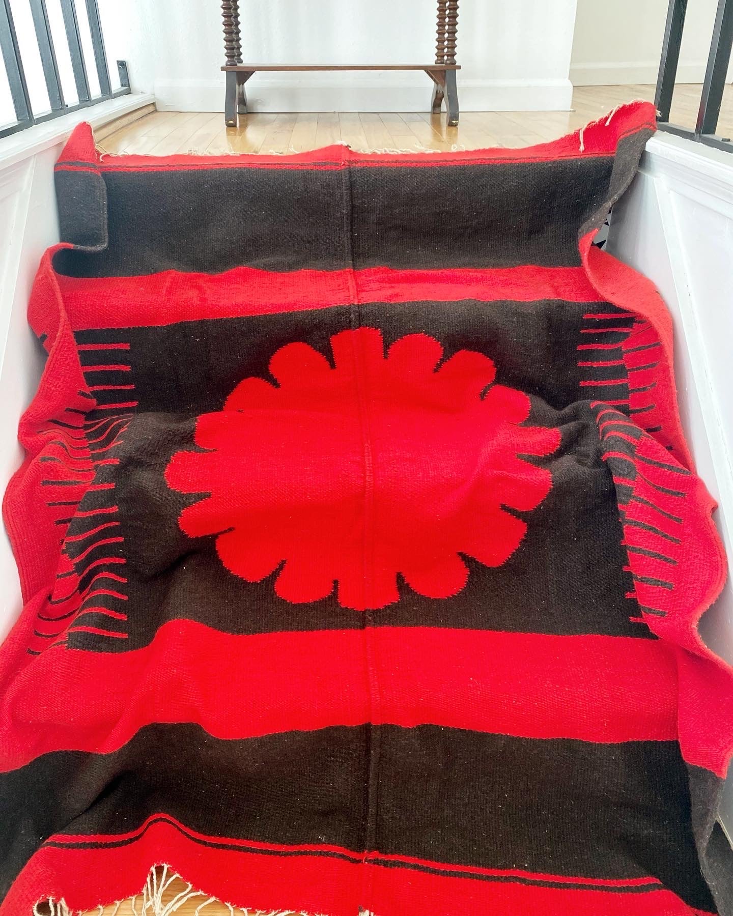 1980s Hand Loomed Wool Blanket