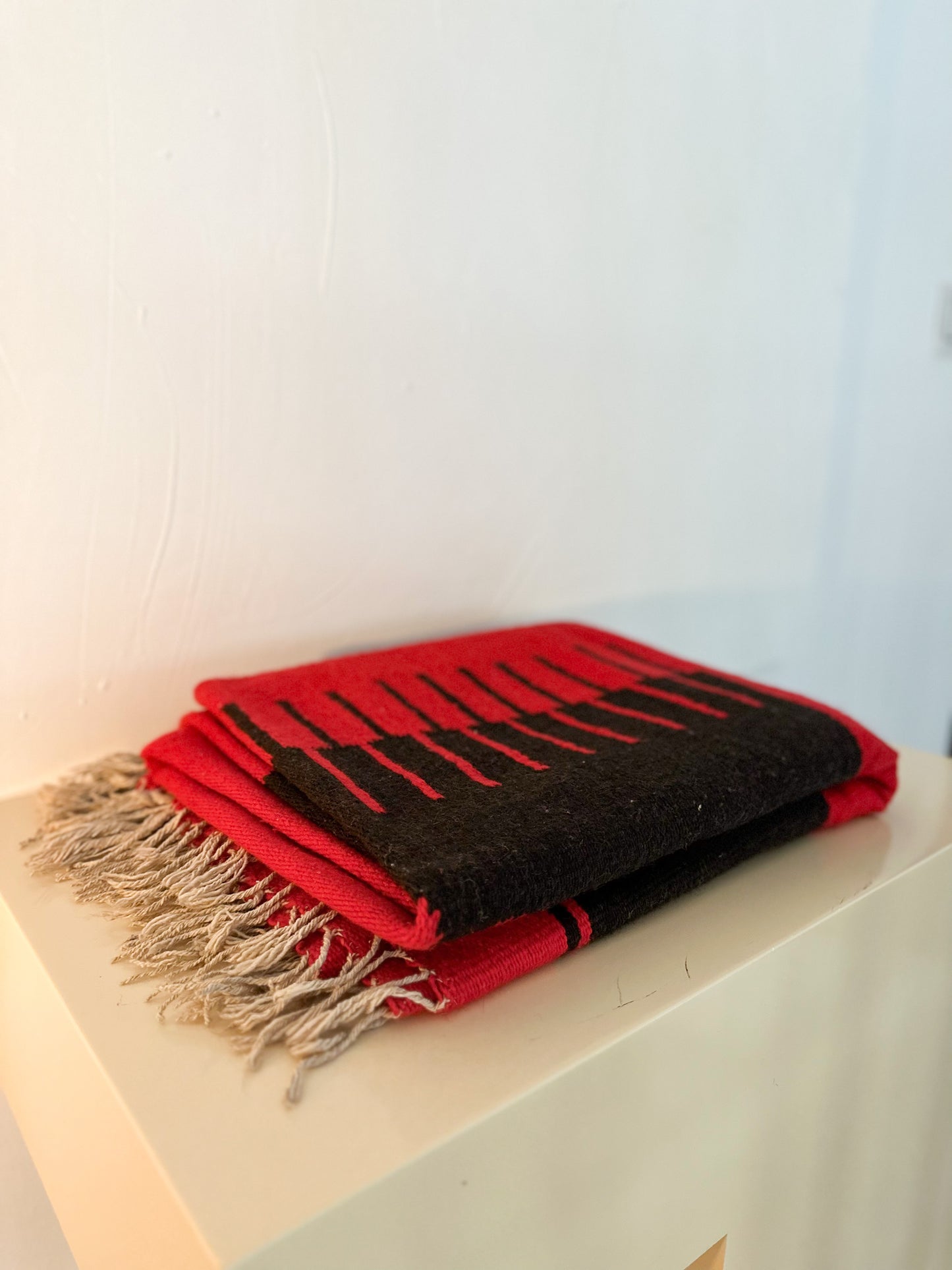 1980s Hand Loomed Wool Blanket