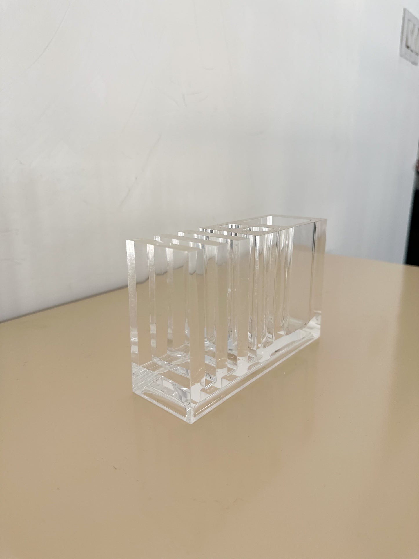 1970s Guzzini Lucite Desk Organizer