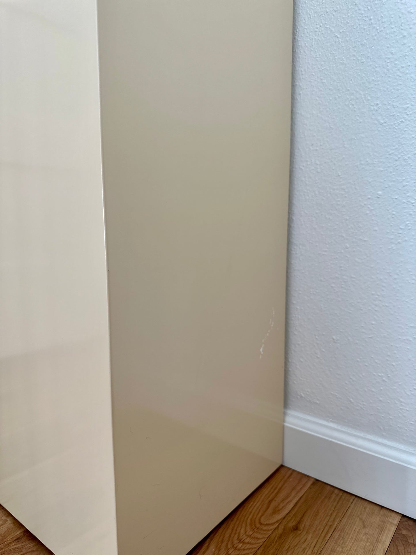 1980's Ivory Lacquered Pedestal