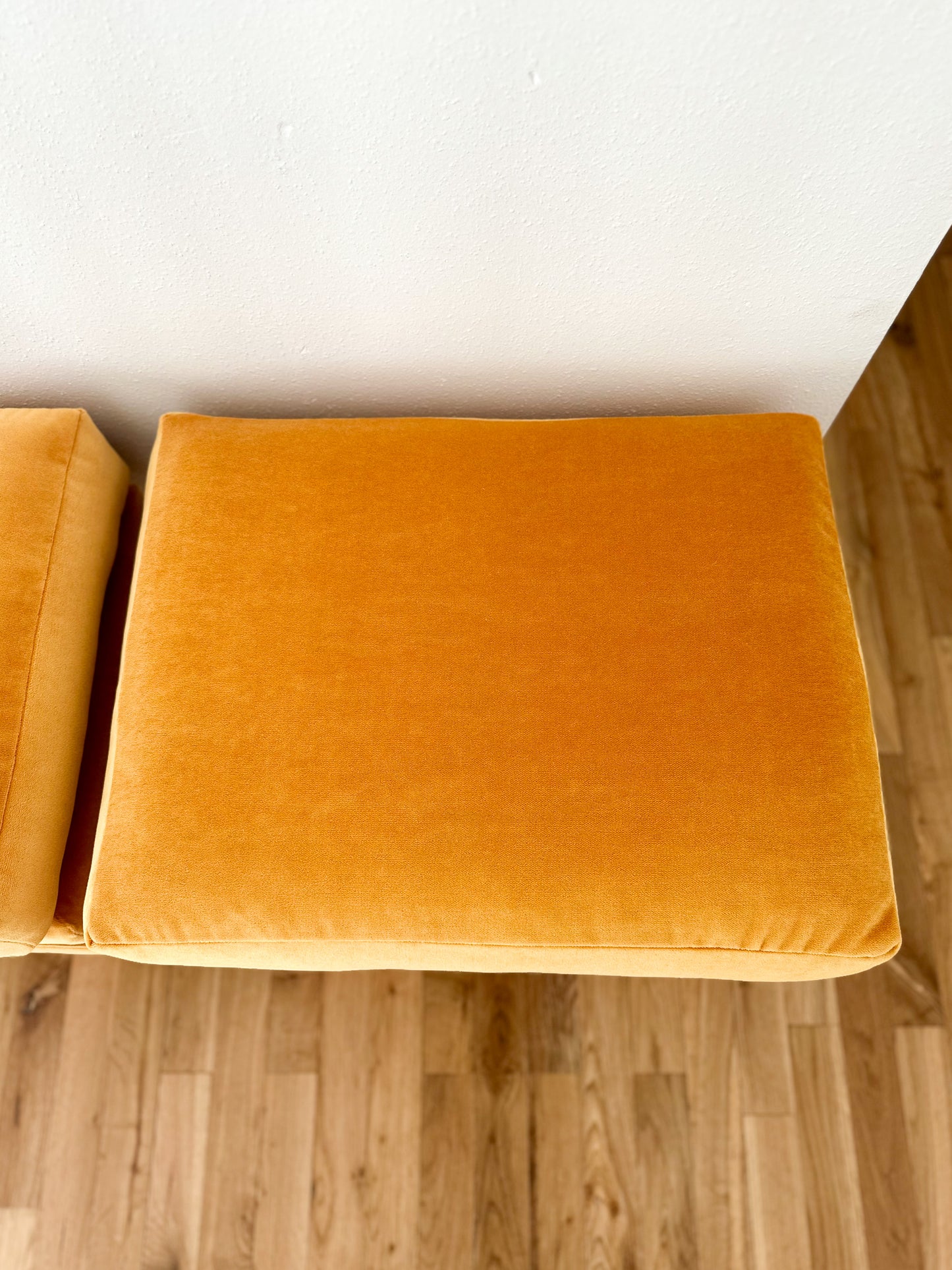 1970s Billy Baldwin Style X-Base Ottomans - a pair