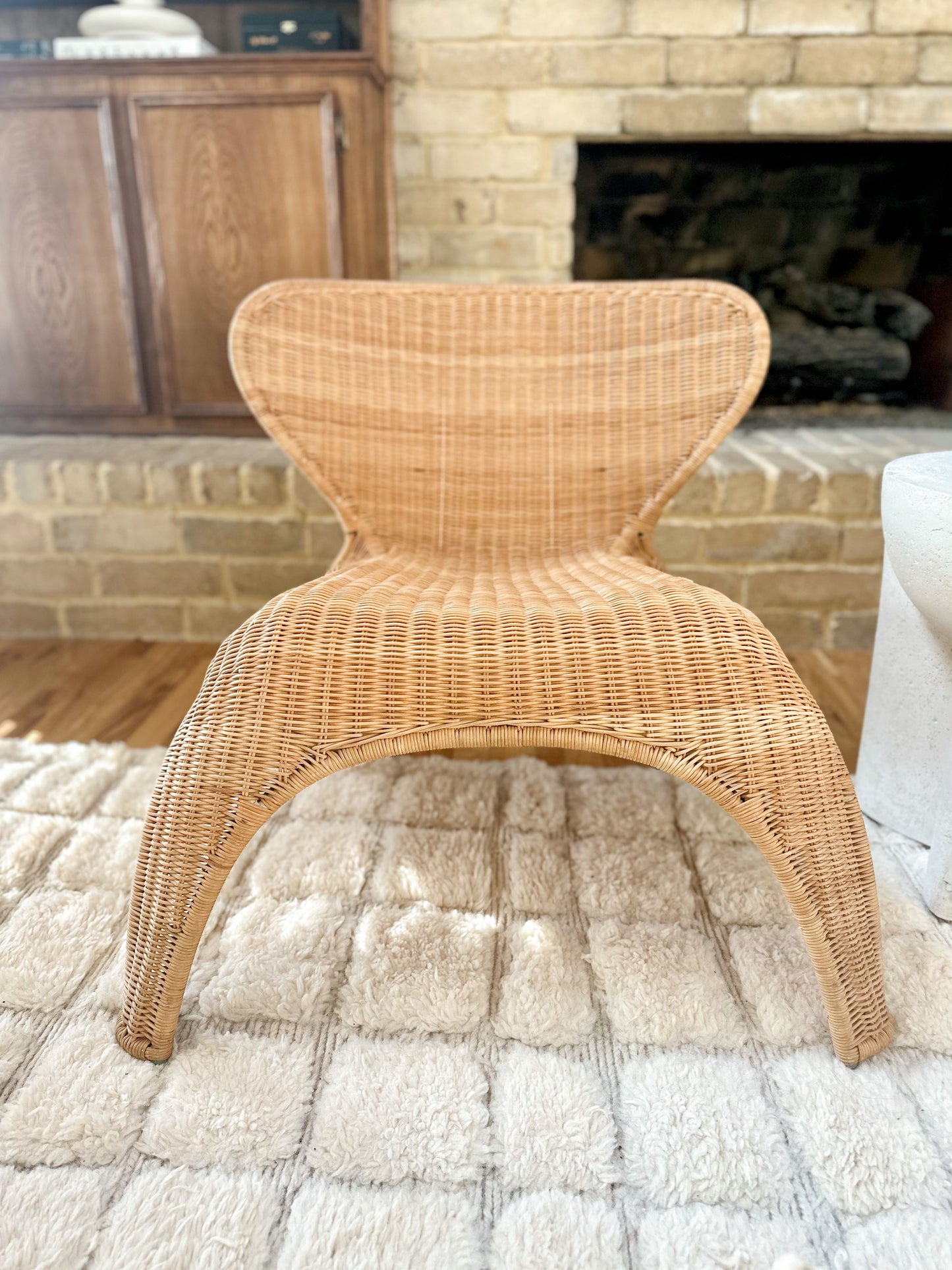 1990s Ikea Wicker Lounge Chairs - a pair