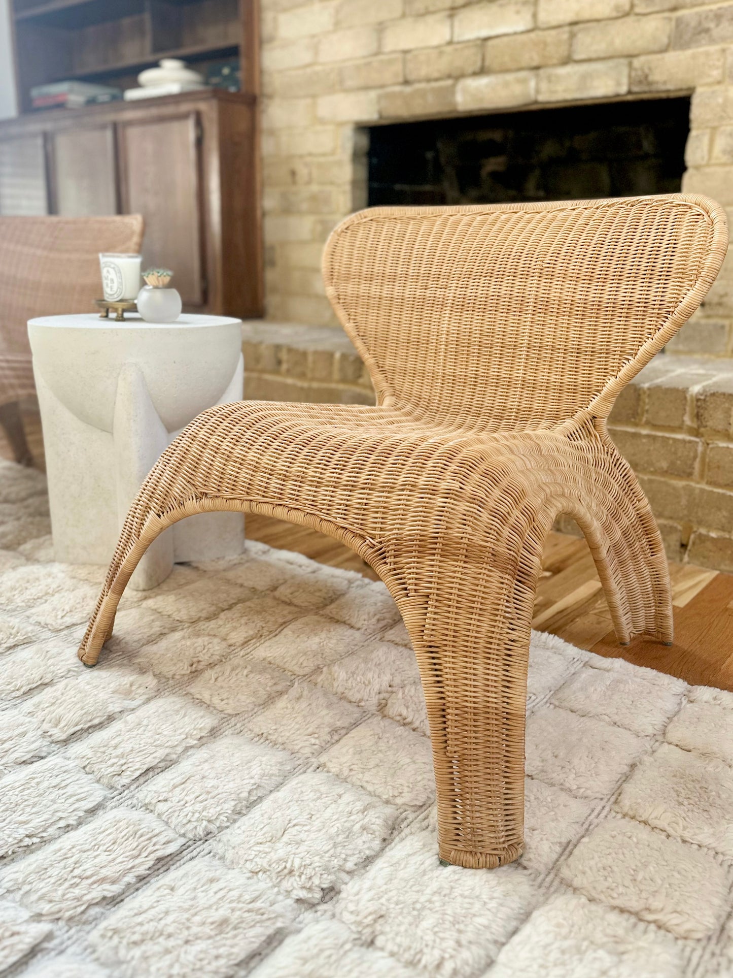 1990s Ikea Wicker Lounge Chairs - a pair