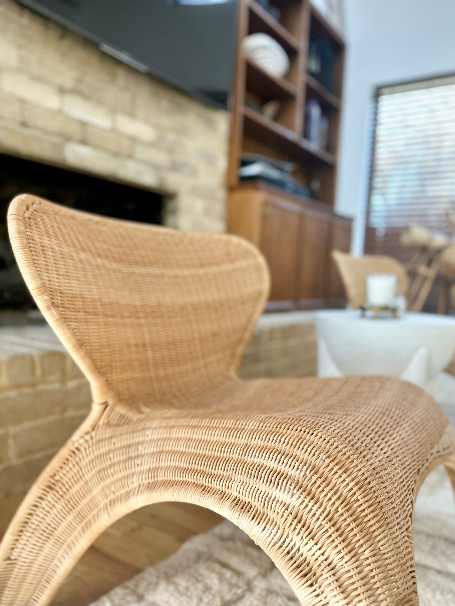 1990s Ikea Wicker Lounge Chairs - a pair