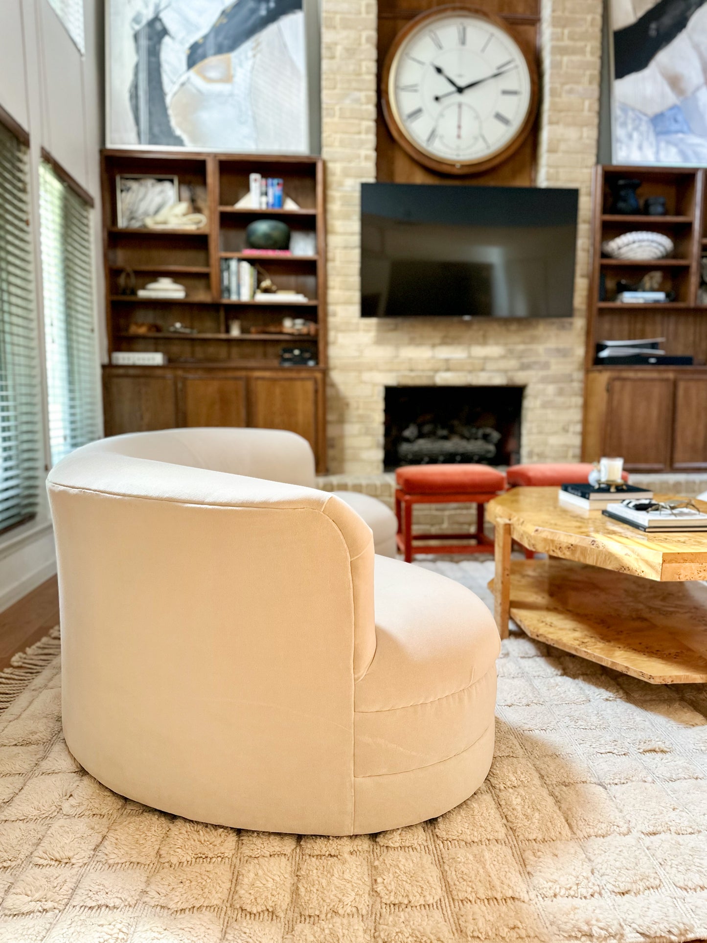 1980s Weiman Kidney-Shaped Sofa - 2 available