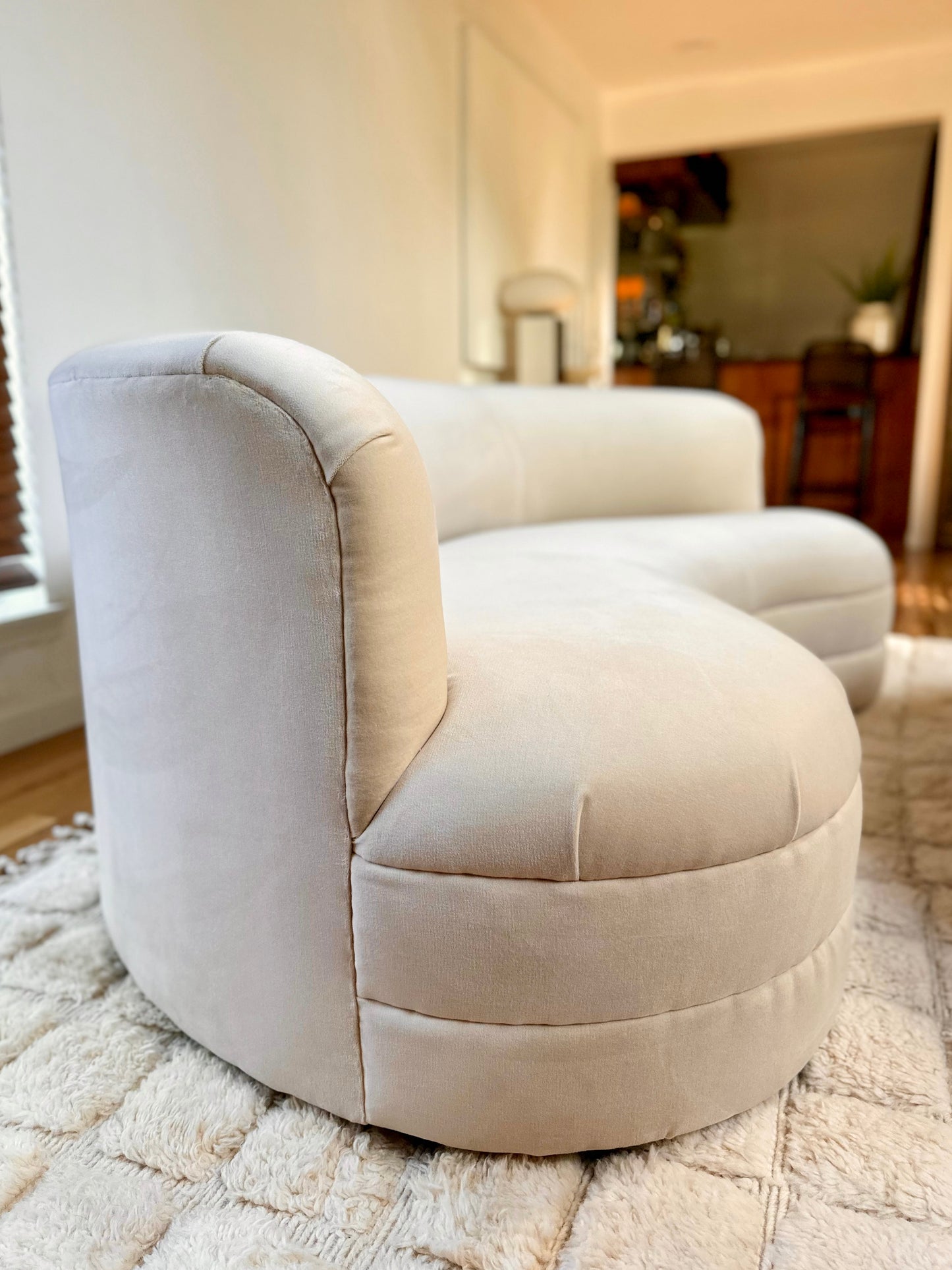 1980s Weiman Kidney-Shaped Sofa - 2 available