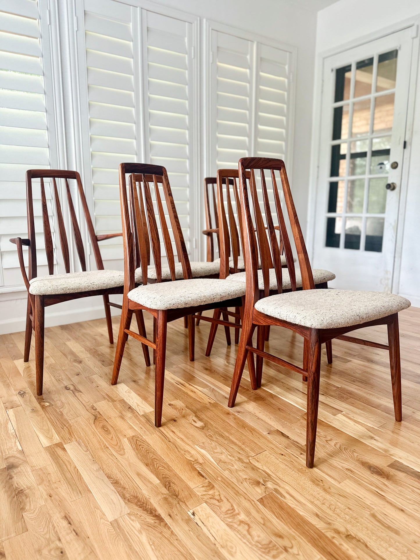 1960s Niels Koefoed Rosewood 'Eva' Dining Chairs - set of 6
