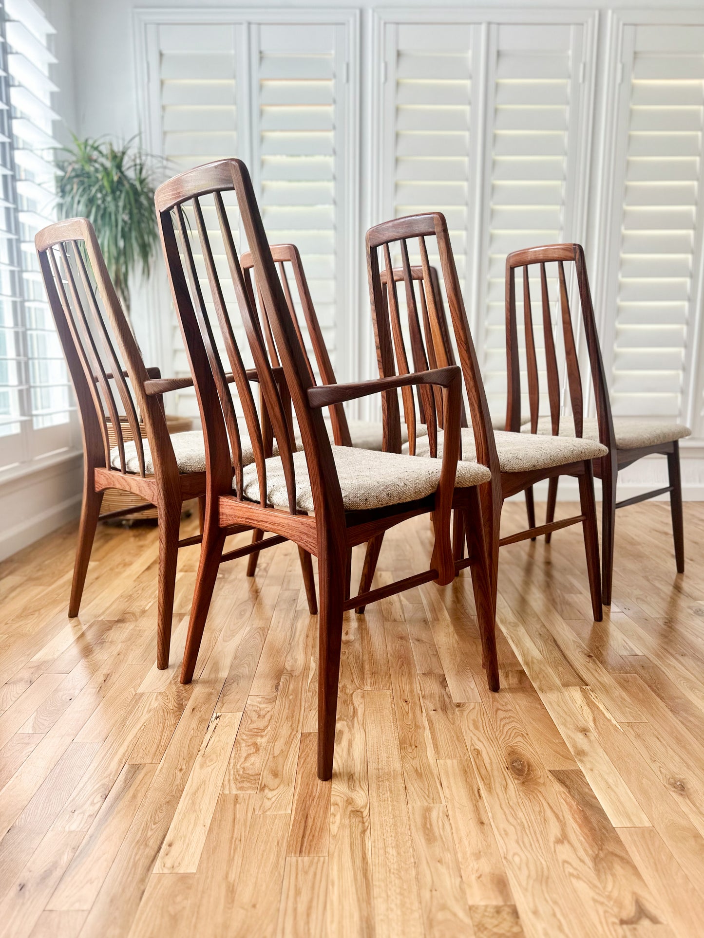 1960s Niels Koefoed Rosewood 'Eva' Dining Chairs - set of 6