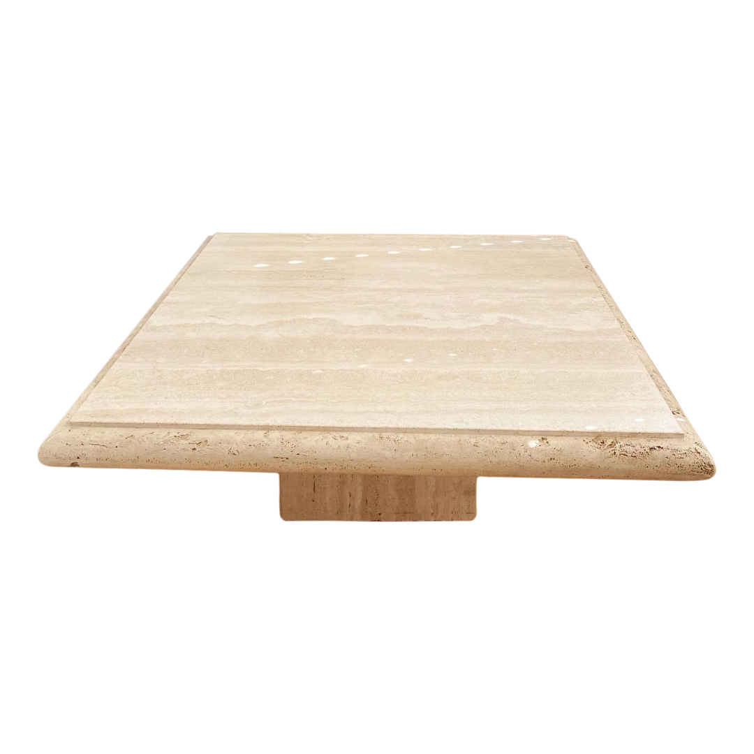 Vintage Italian Travertine Coffee Table