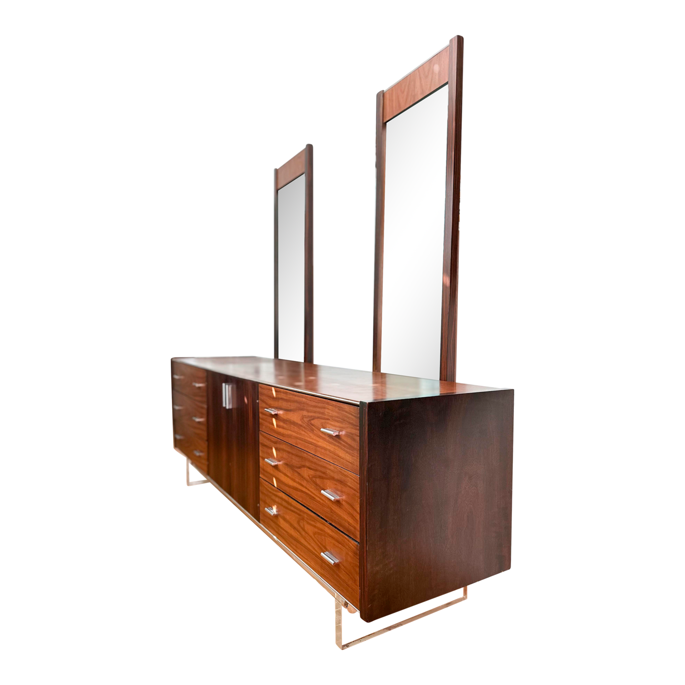 1960’s Rosewood, Lucite and Chrome Dresser From Modernage Furniture Company
